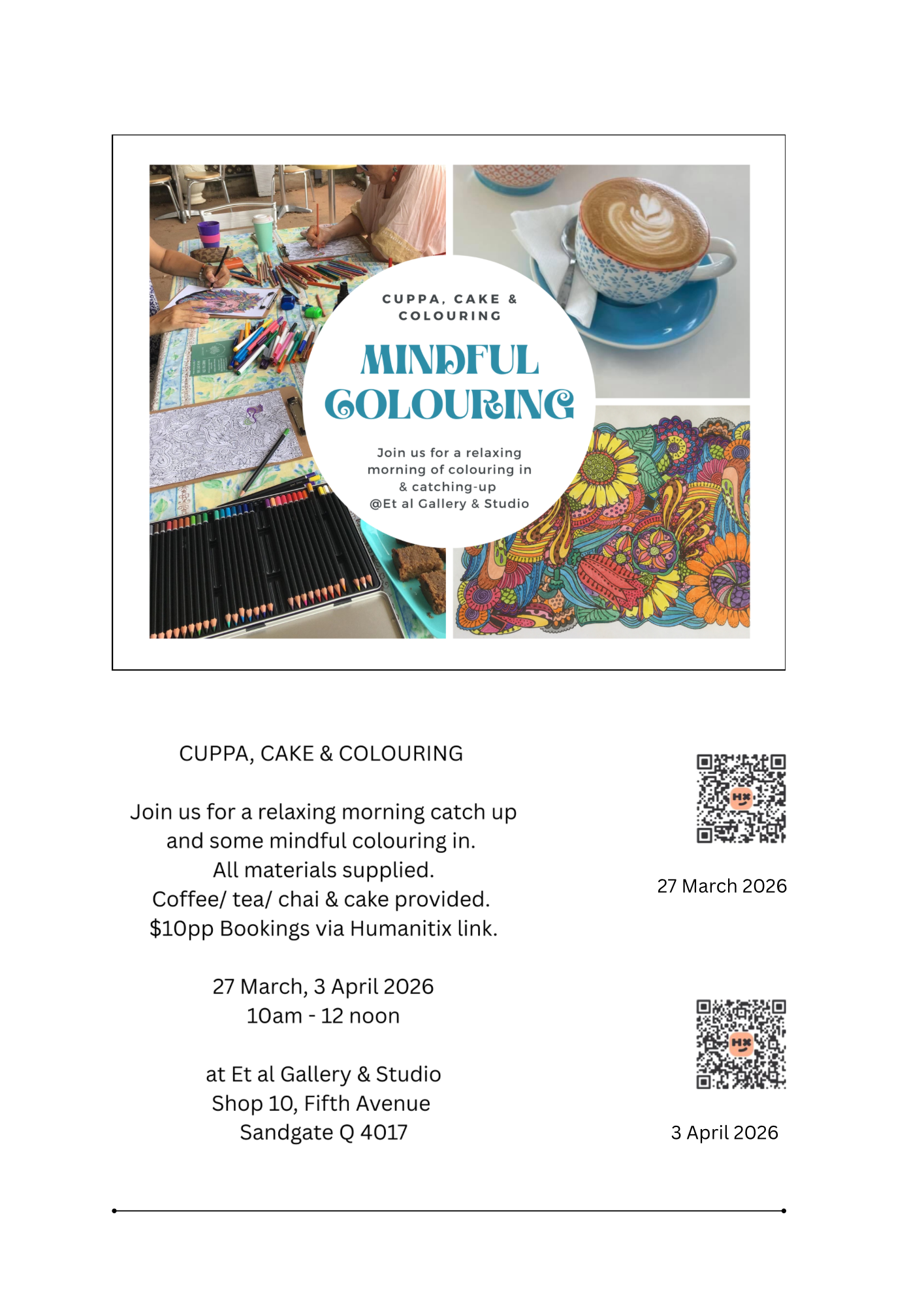 Cuppa, Cake and Colouring 2