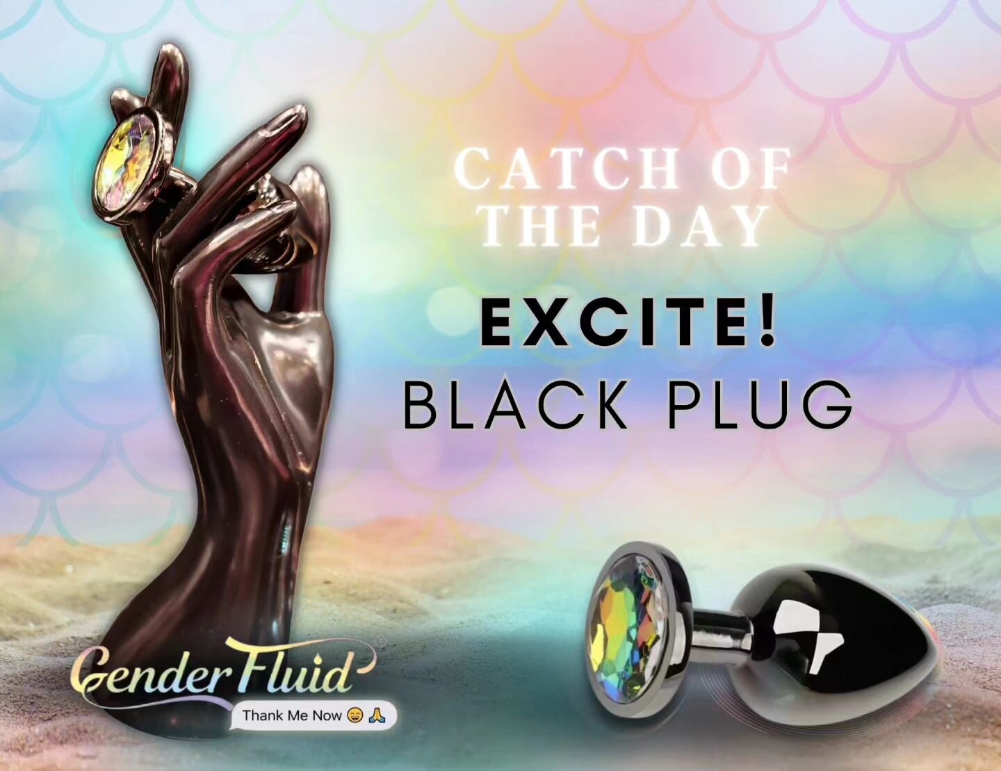 🌊 Mer-May has arrived. It's gonna be ah-MAY-zing! Thrilled to introduce our Excite booty plugs, which are topped with rhinestones,  smooth AF and ready for whatever!

🧜&zwj;♀️ Ask your rep for more info about these plugs and the rest of our Genderf