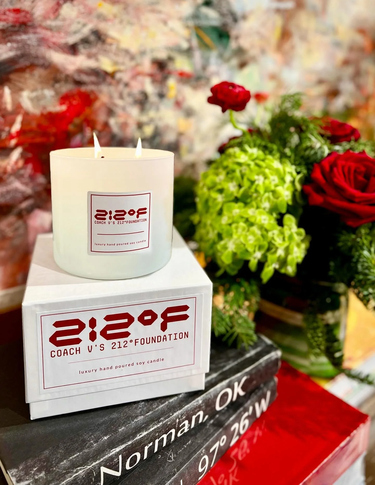📣🏈Game Day!🏈📣We&rsquo;ll be open 10:00-12:00 today! Stop by Mister Robert before heading to the game to purchase your Coach V&rsquo;s 212&deg;F Candles in support of his foundation. All proceeds are donated to the Coach V 212&deg; Foundation and 