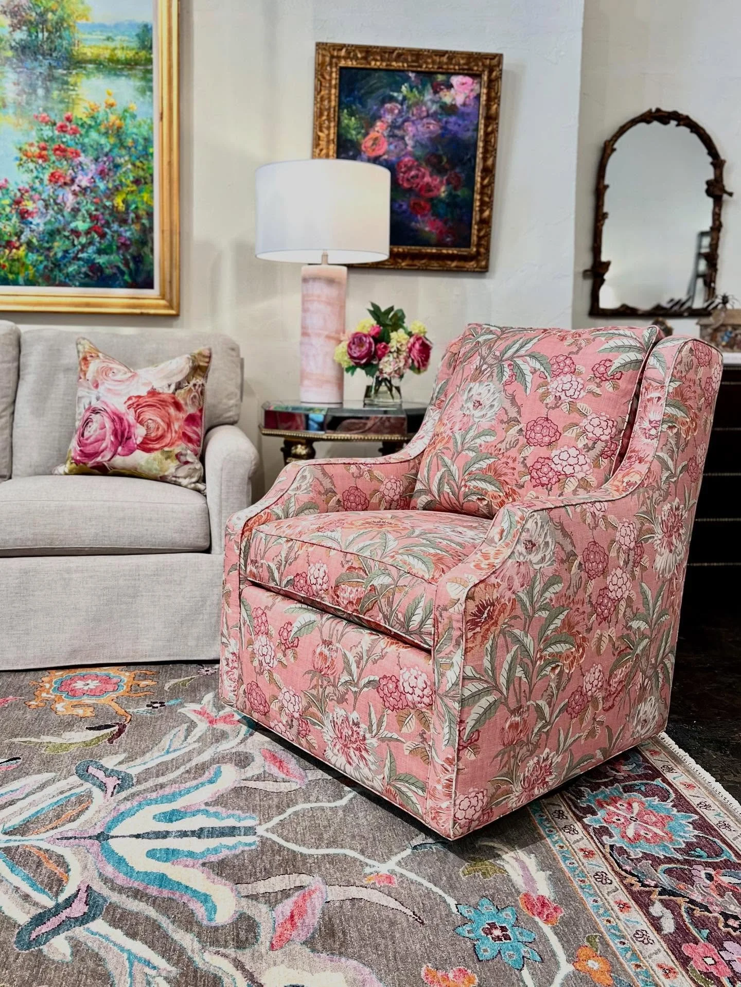 The beauty of a flourishing rose garden to be enjoyed everyday of the year! Special orders are our stock-in-trade. Let us help make your furniture and home as unique as you are!

#specialorder #customorder #personalized #makeityourown #unique #finefu