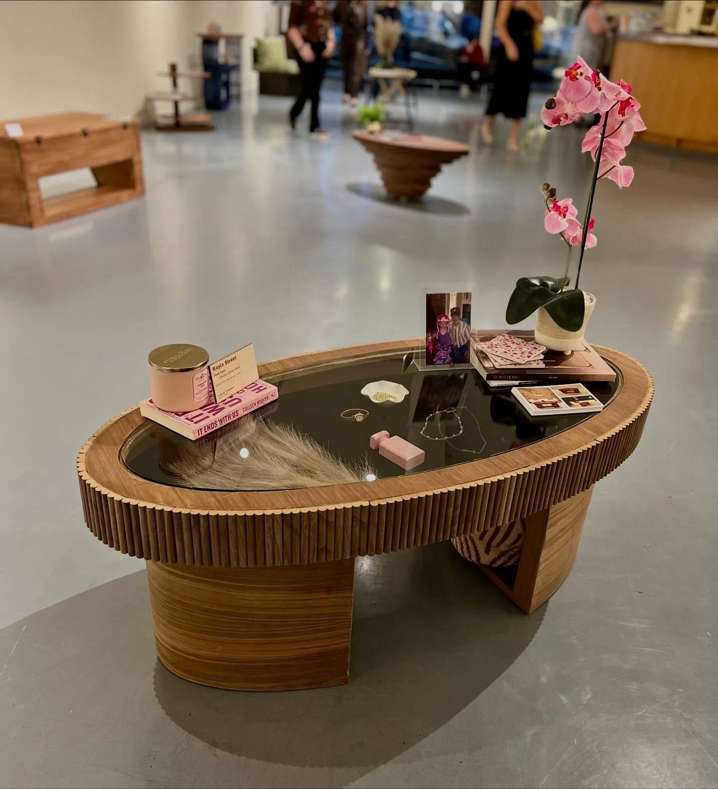Congratulations to our very talented Interior Design intern, Kayla! Her original coffee table design was on display tonight at the 2025 OU Furniture Design Build Studio Exhibition. It is a beautiful piece, Kayla! Your hard work and dedication is trul