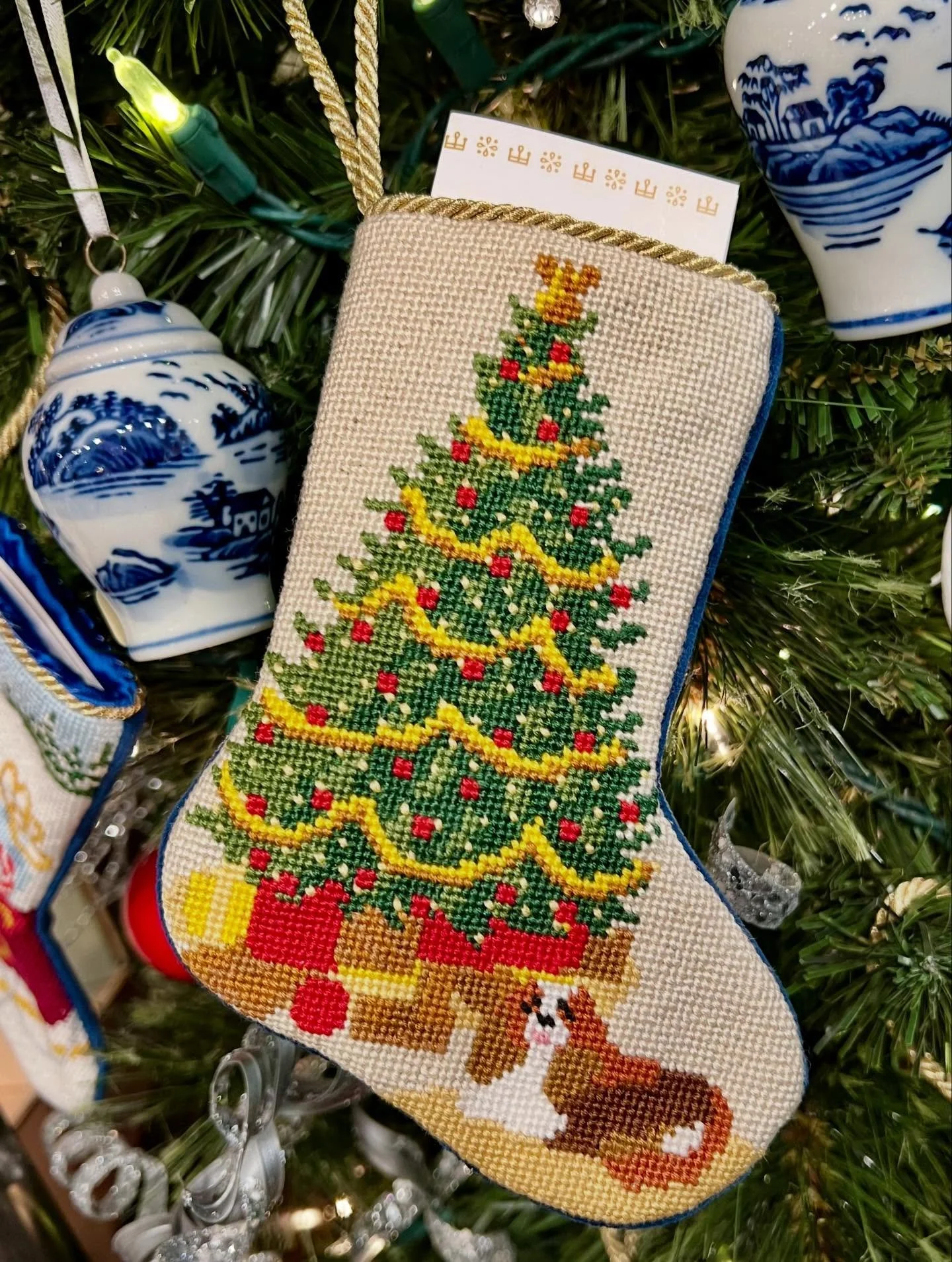 Not just a stocking, a tradition. 

Do you know the tradition? A family tradition, Bauble Stockings hold, or contain a clue to, each family member&rsquo;s final gift of the holiday. It&rsquo;s not meant to reveal the most expensive gift, but the most