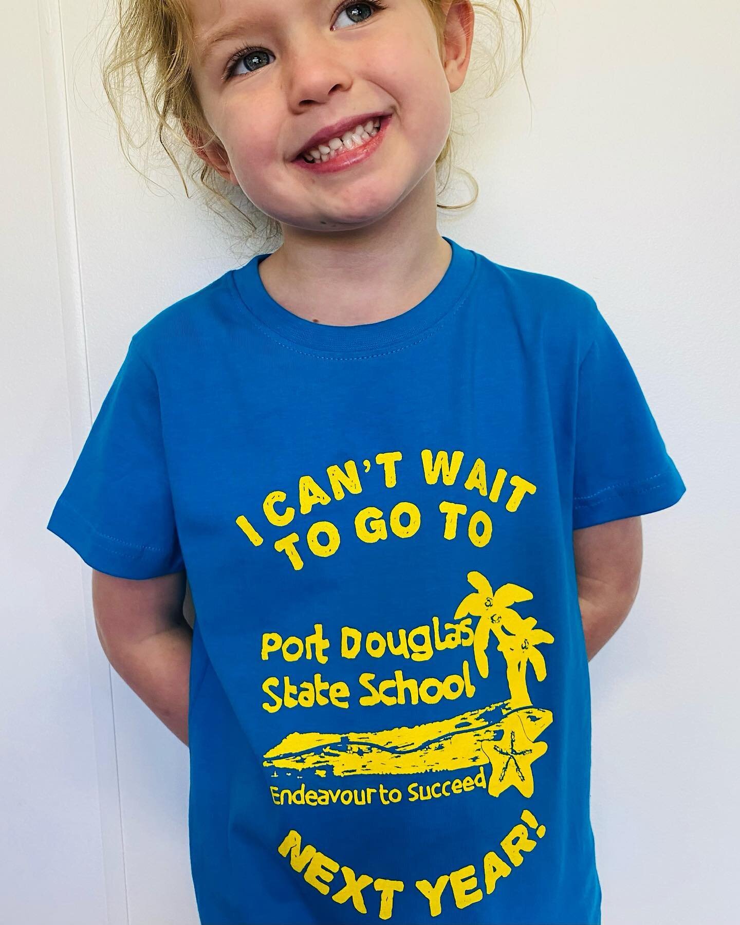 What a great idea! All of the new enrolments for preppies going to Port Douglas State School next year get a FREE printed t-shirt. 
The excitement is building! 📚✏️

#preppy #portdouglasstateschool #firstyearofschool #screenprint #printedtshirt #port