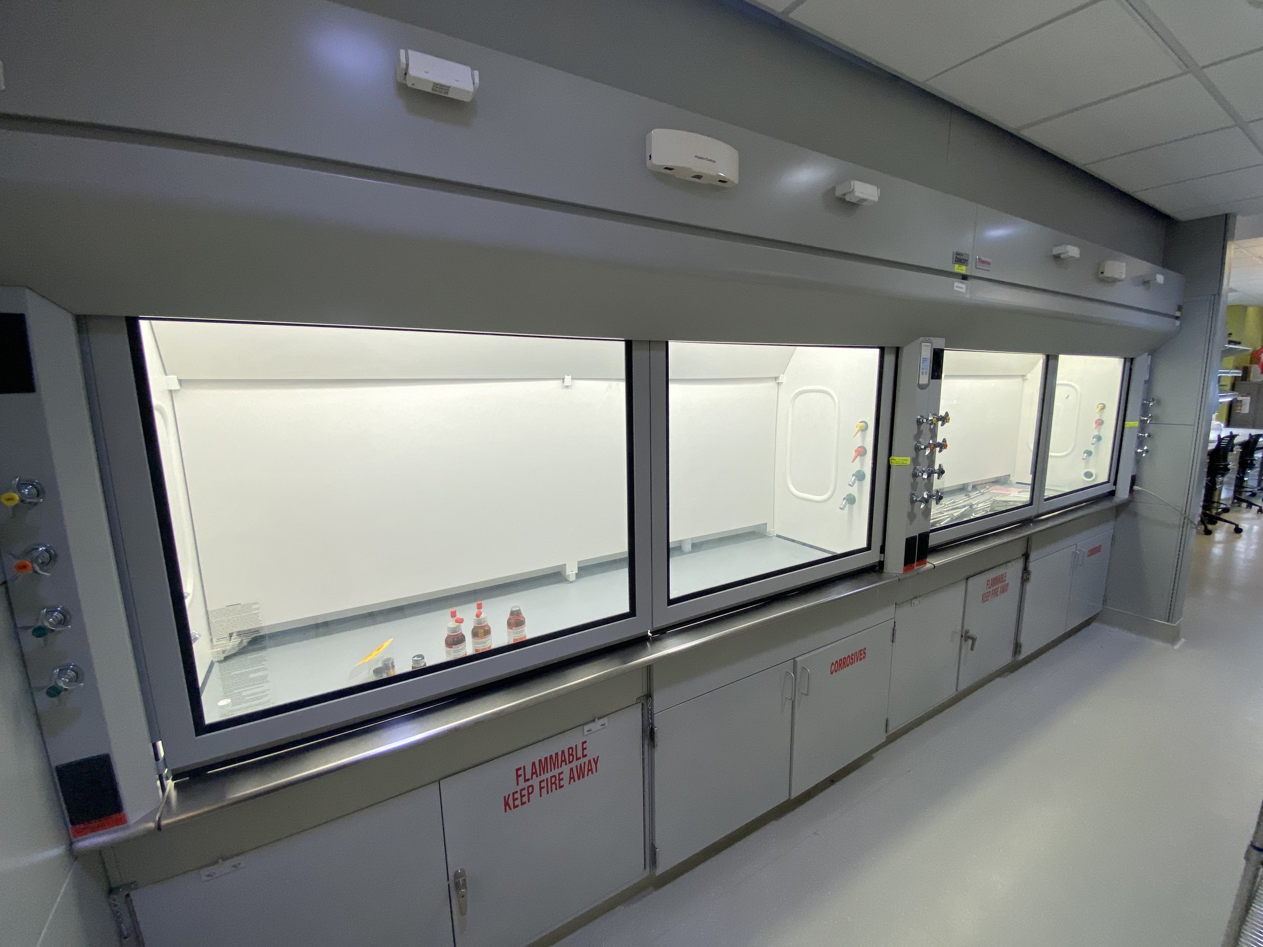 Lab - Area #3: 2 x 8-feet Chem Fume Hoods