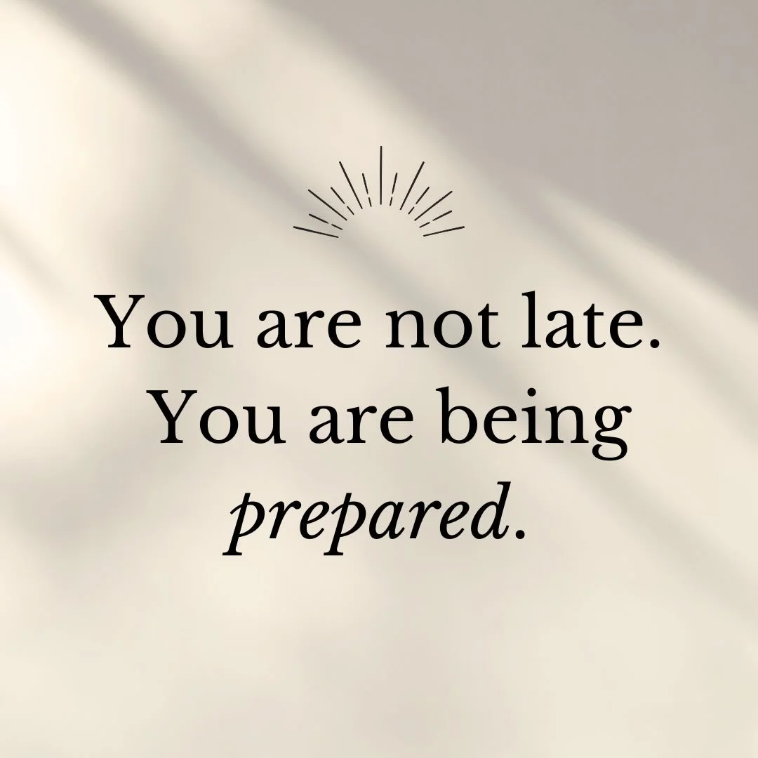 The enemy loves to whisper to us that we are late or have missed our chance when in reality, God wants to remind us that there&rsquo;s no rush because he is the keeper of time. 

So this is a little reminder for someone who feels like the world might