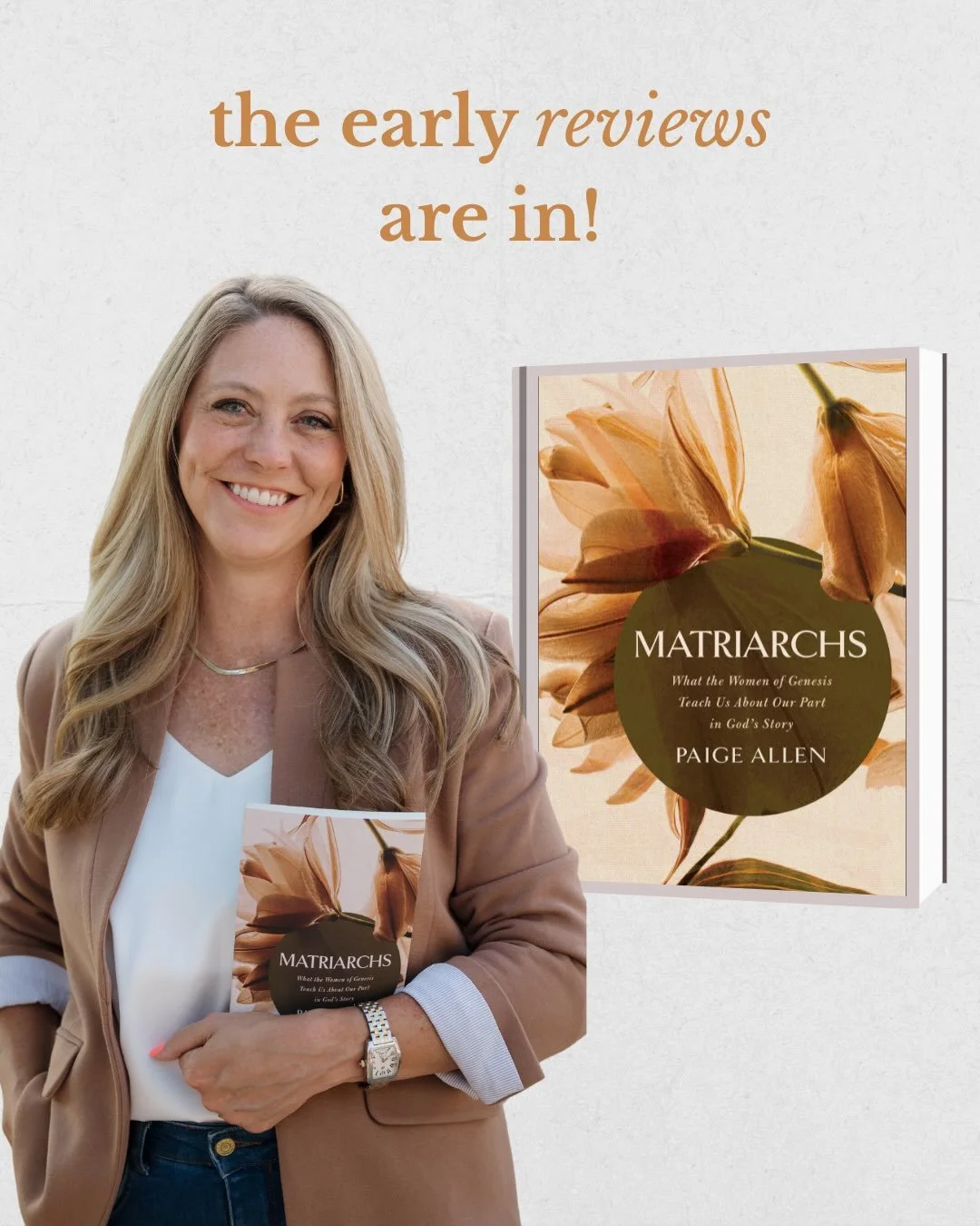 Early reviews for Matriarchs are in on Amazon and I just have to say&hellip; I LOVE hearing how this book is landing with women. 🥹

There is something so special about knowing that words I prayed over, wrestled through, and wrote in faith are now si