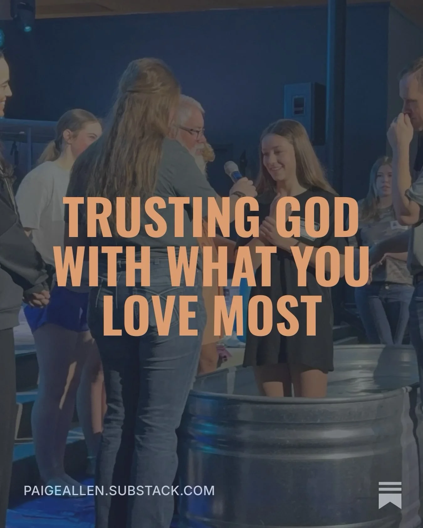 Our school had baptisms last night after the football game, and it reminded me of this moment from a couple years ago. I talk about it in my book and thought I&rsquo;d share part of it on my Substack. 

Here is a snippet - 
Wow, Jesus, I thought. You