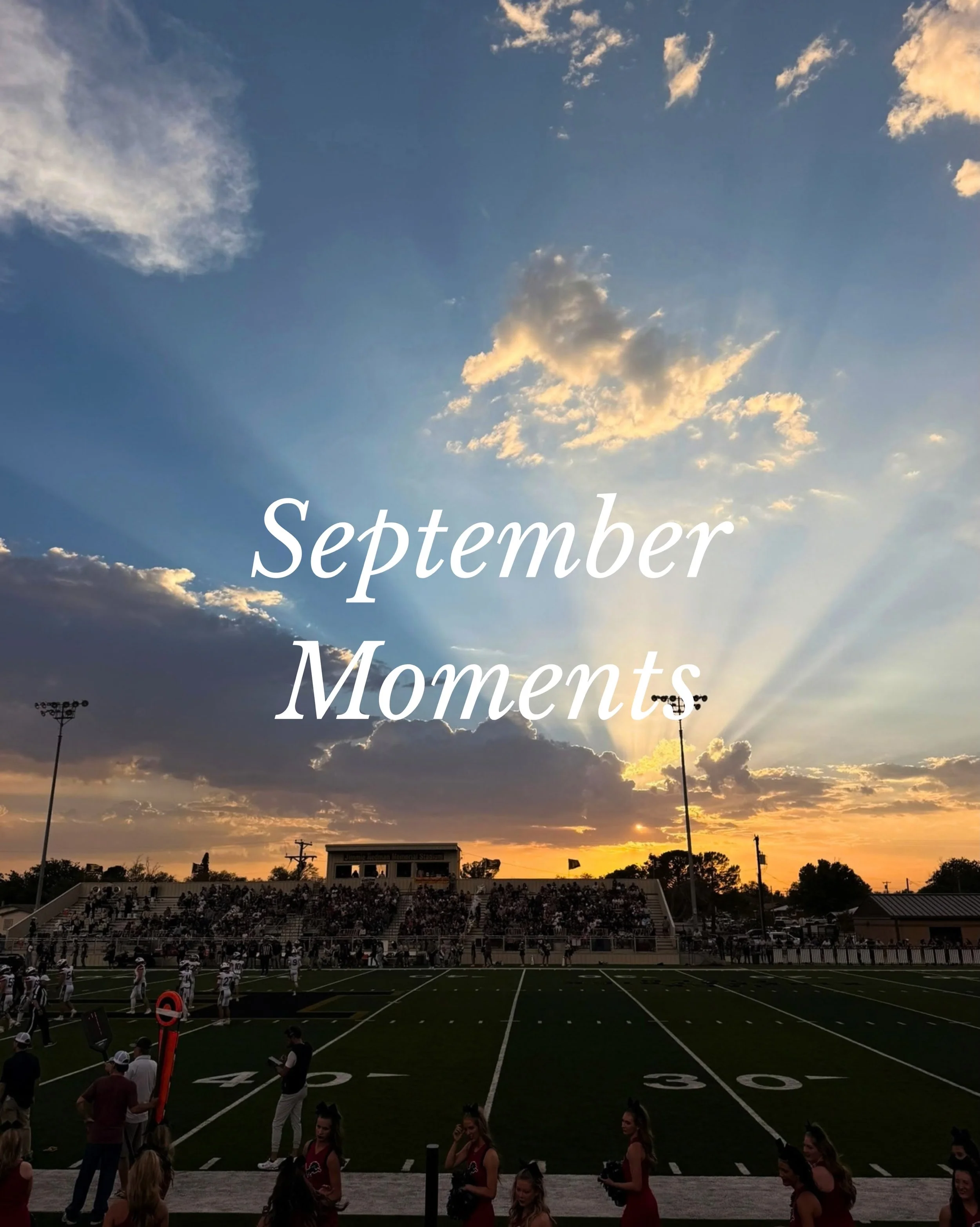 September, I was hoping you&rsquo;d feel a little more like fall&hellip; but you showed up sweltering. 😂

Still, you gave us plenty to love&mdash;lots of sports, the fair, way too much car time, singing in the front seat, cheering from the sidelines