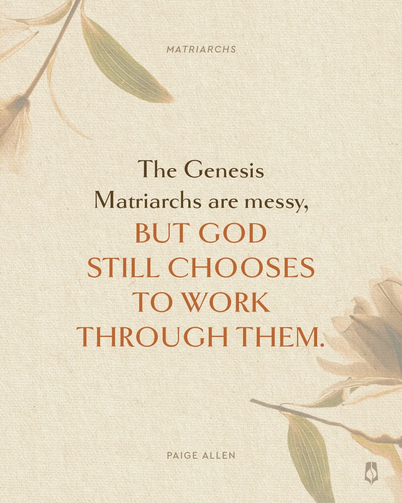 What does it say about our God that he chooses to work with and through less-than-perfect women? 

I don&rsquo;t know about you, but to me, it says that He isn&rsquo;t scared of my complexities. He lovingly invites me to partner with Him, right in th