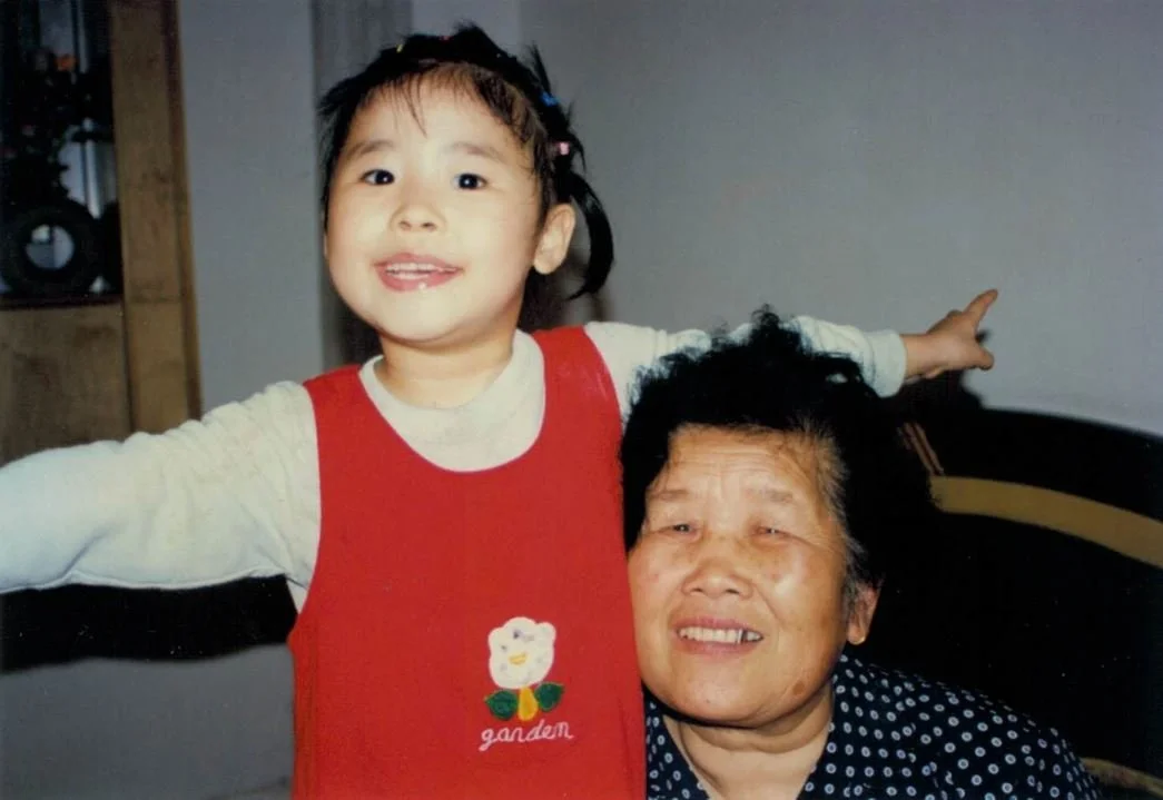 Jennie with Grandma, Shenzhen, China, 1995