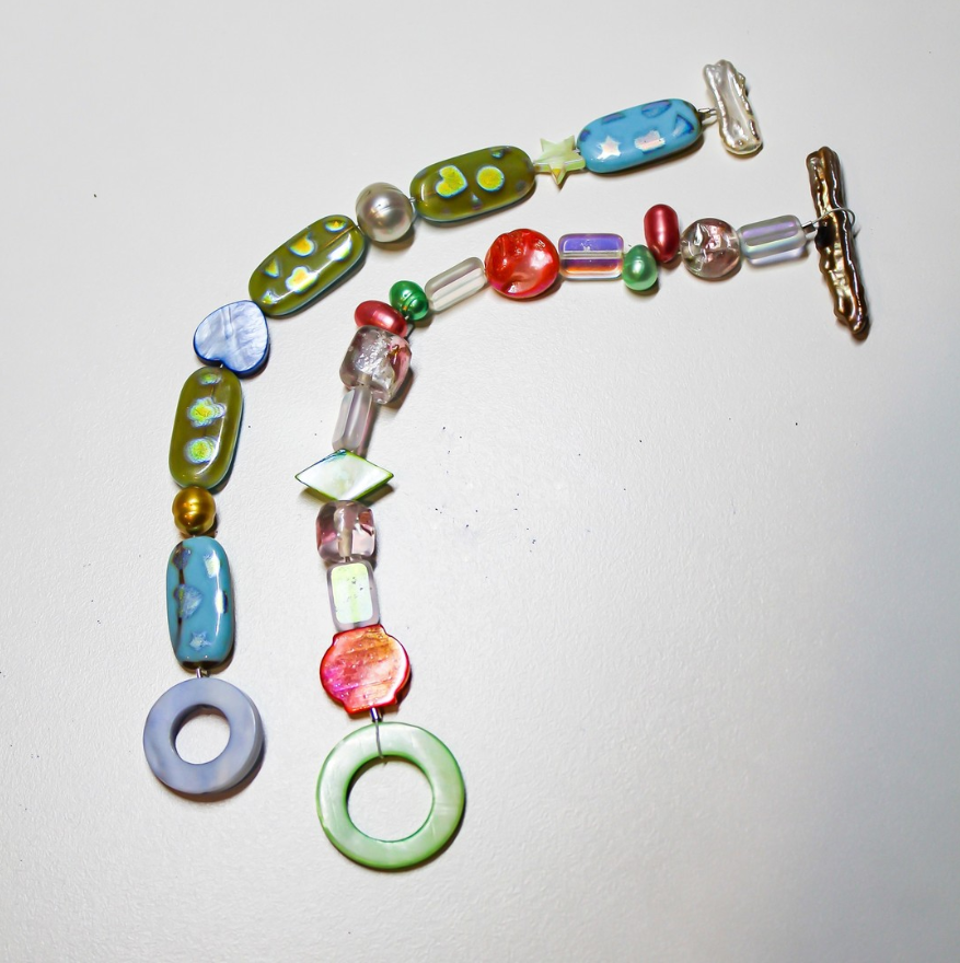 Handmade 1-of-a-kind mother-of-pearl bracelets