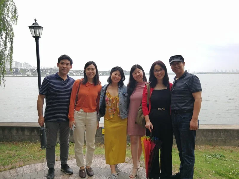 Jennie with family visiting relatives, Suzhou,  China, 2019