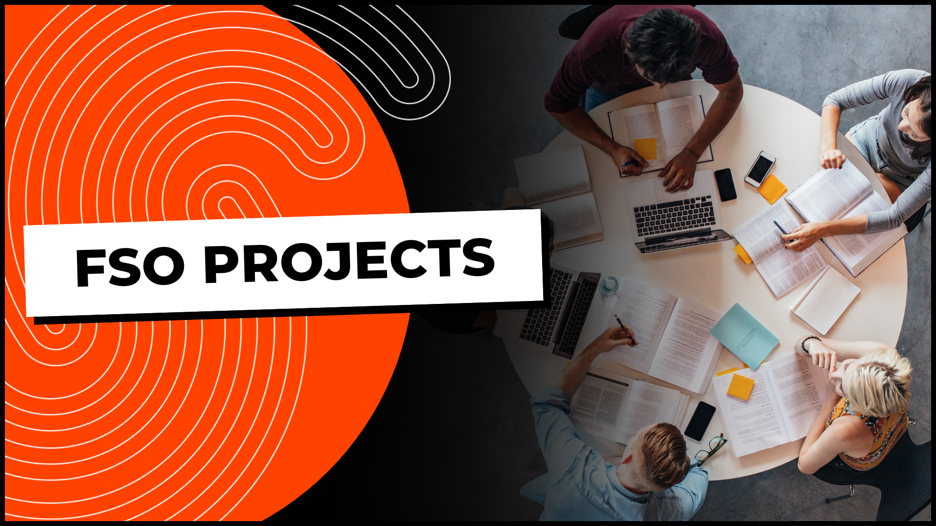 Graphic that says "FSO projects".