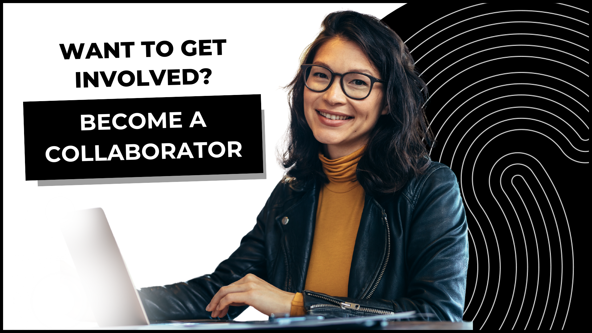 Graphic that says "Want to get involved? Become a collaborator"