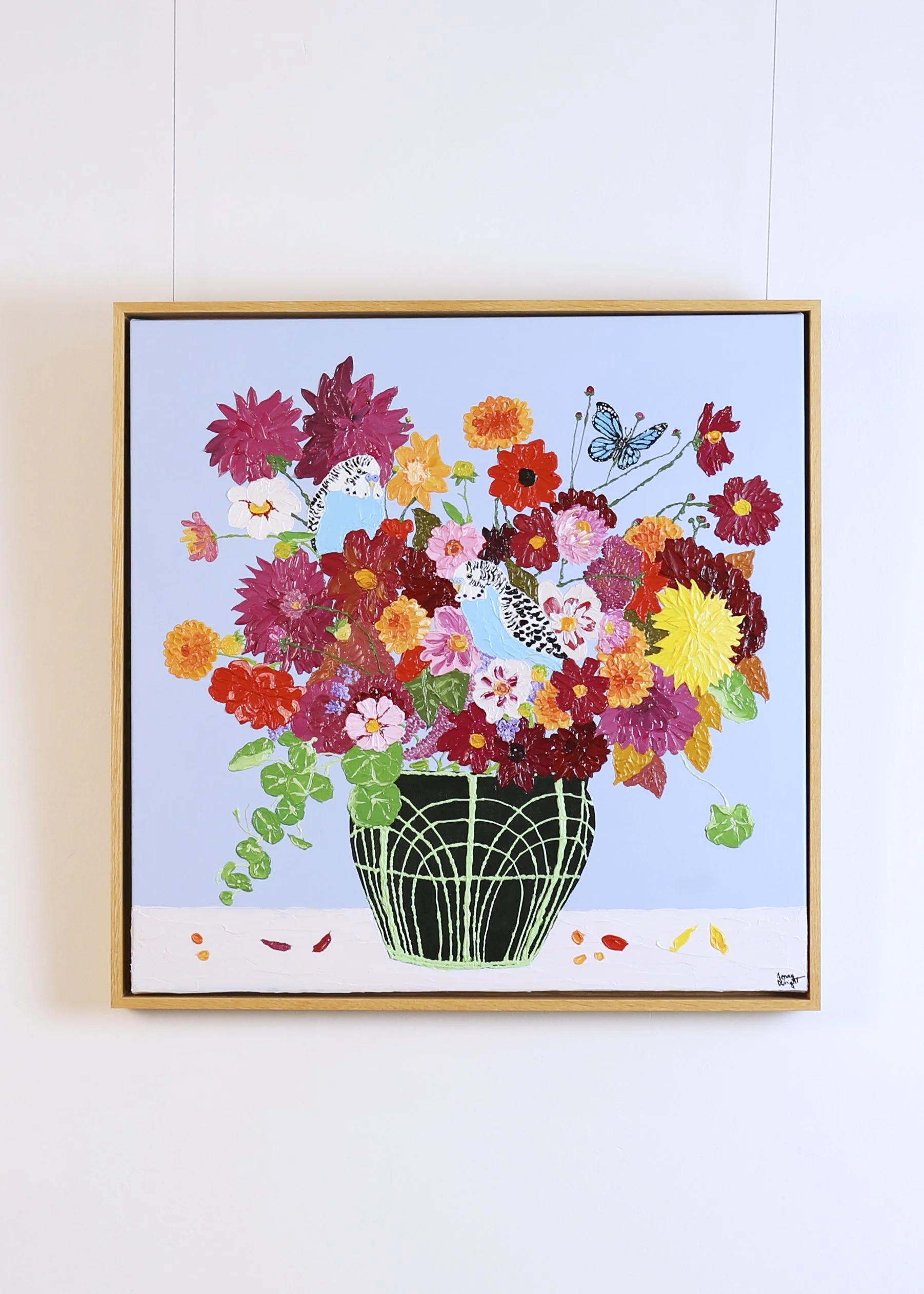 Jenny Wright - Blooming Budgies