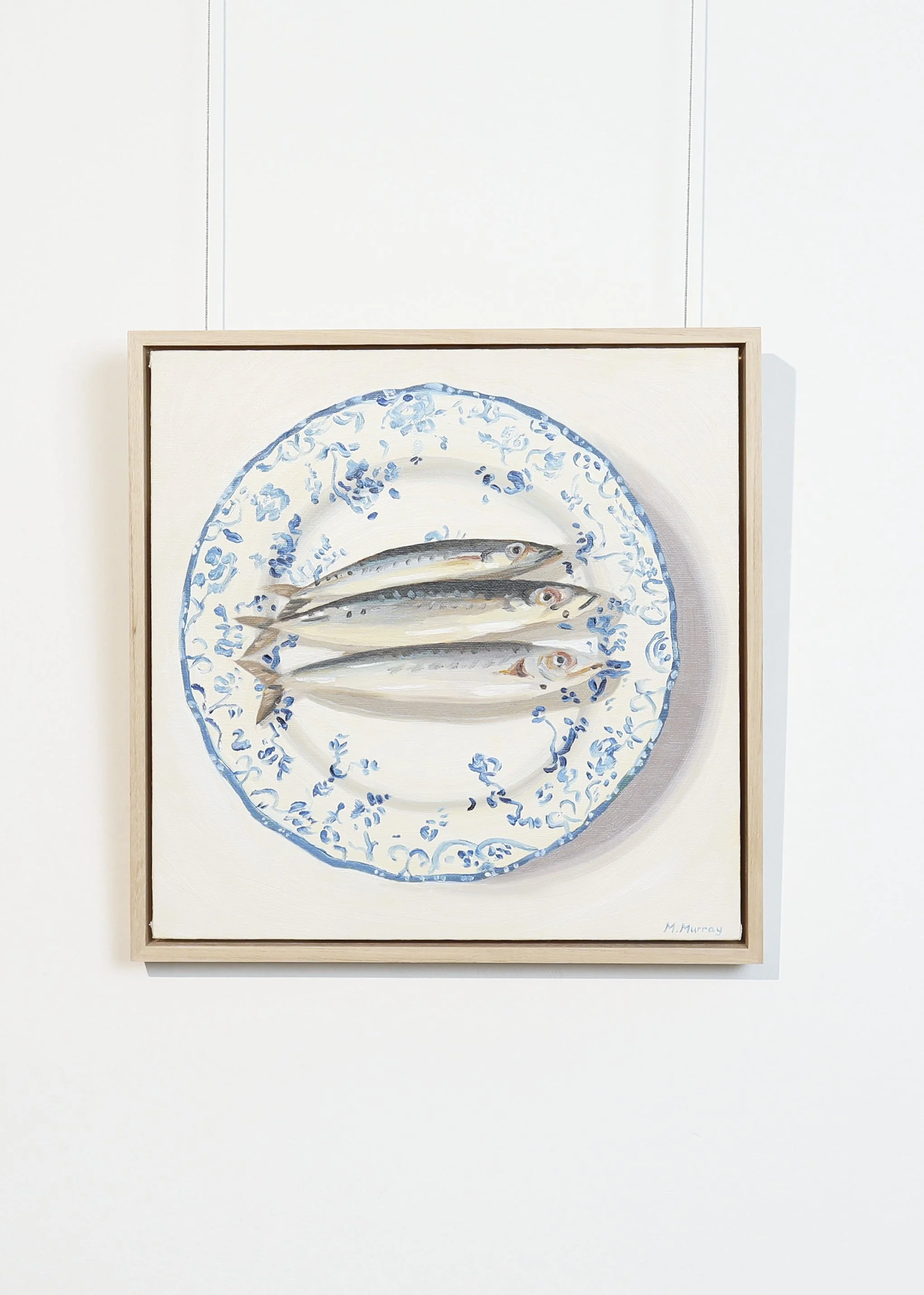 Miffy Murray - Sardines on a porcelain plate 