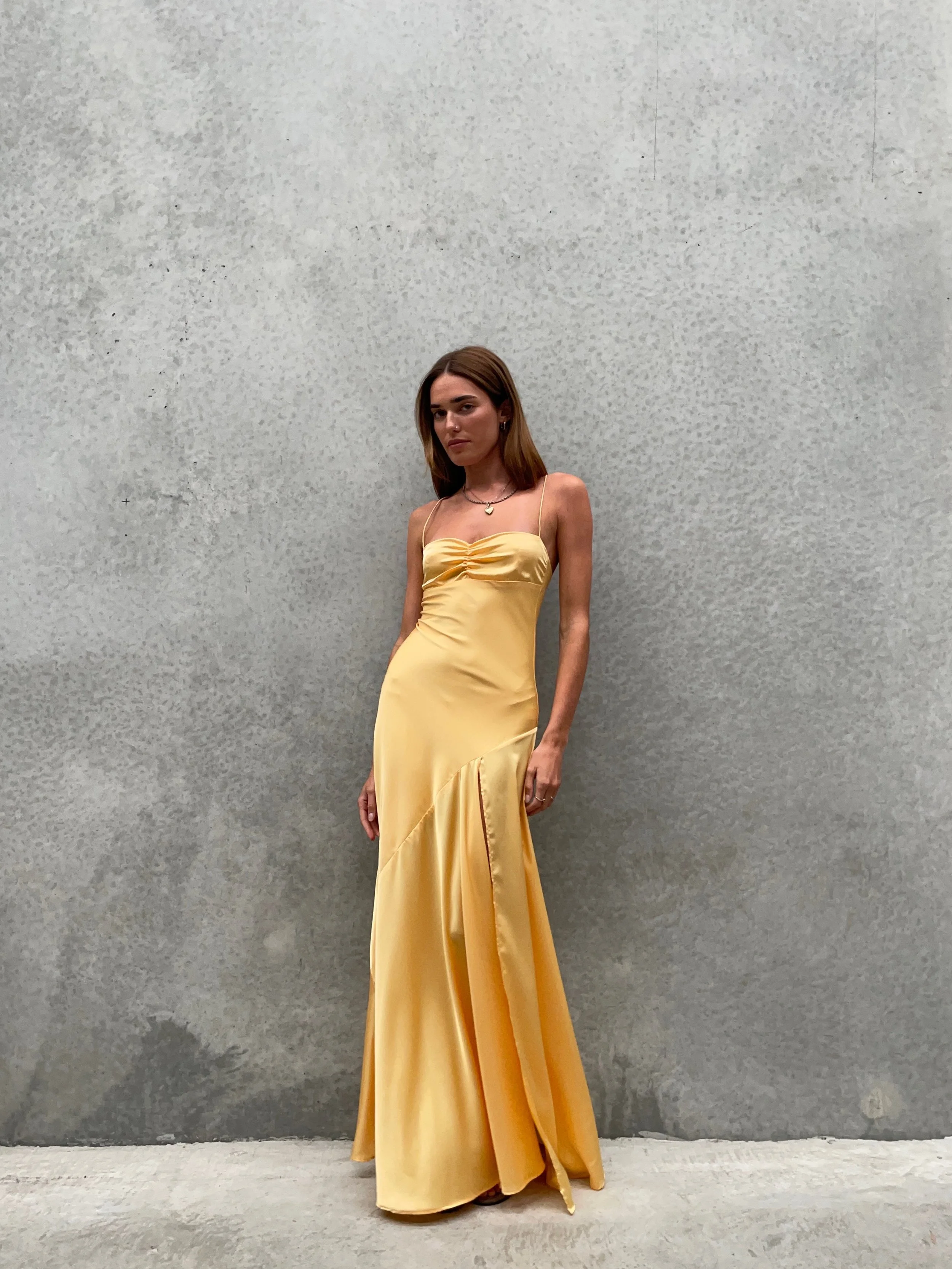 Gaia Gown in Gold Sun