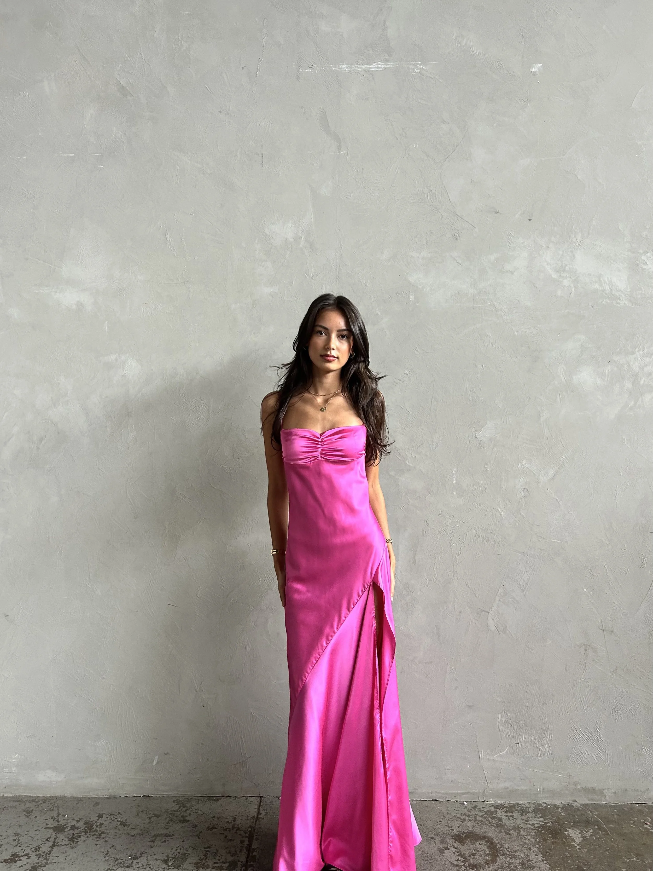 Gaia Gown in Hot Pink