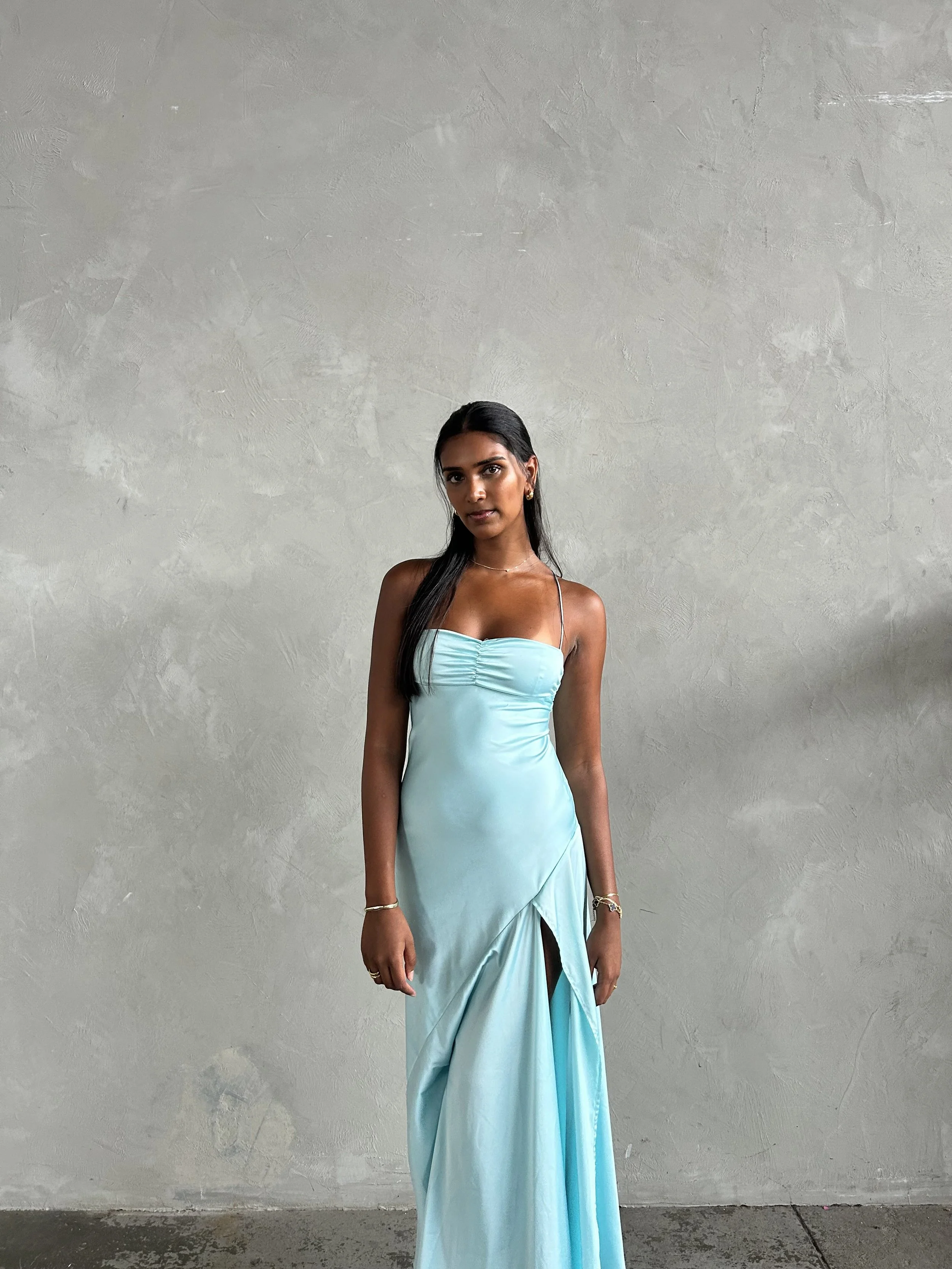 Gaia Gown in Aqua