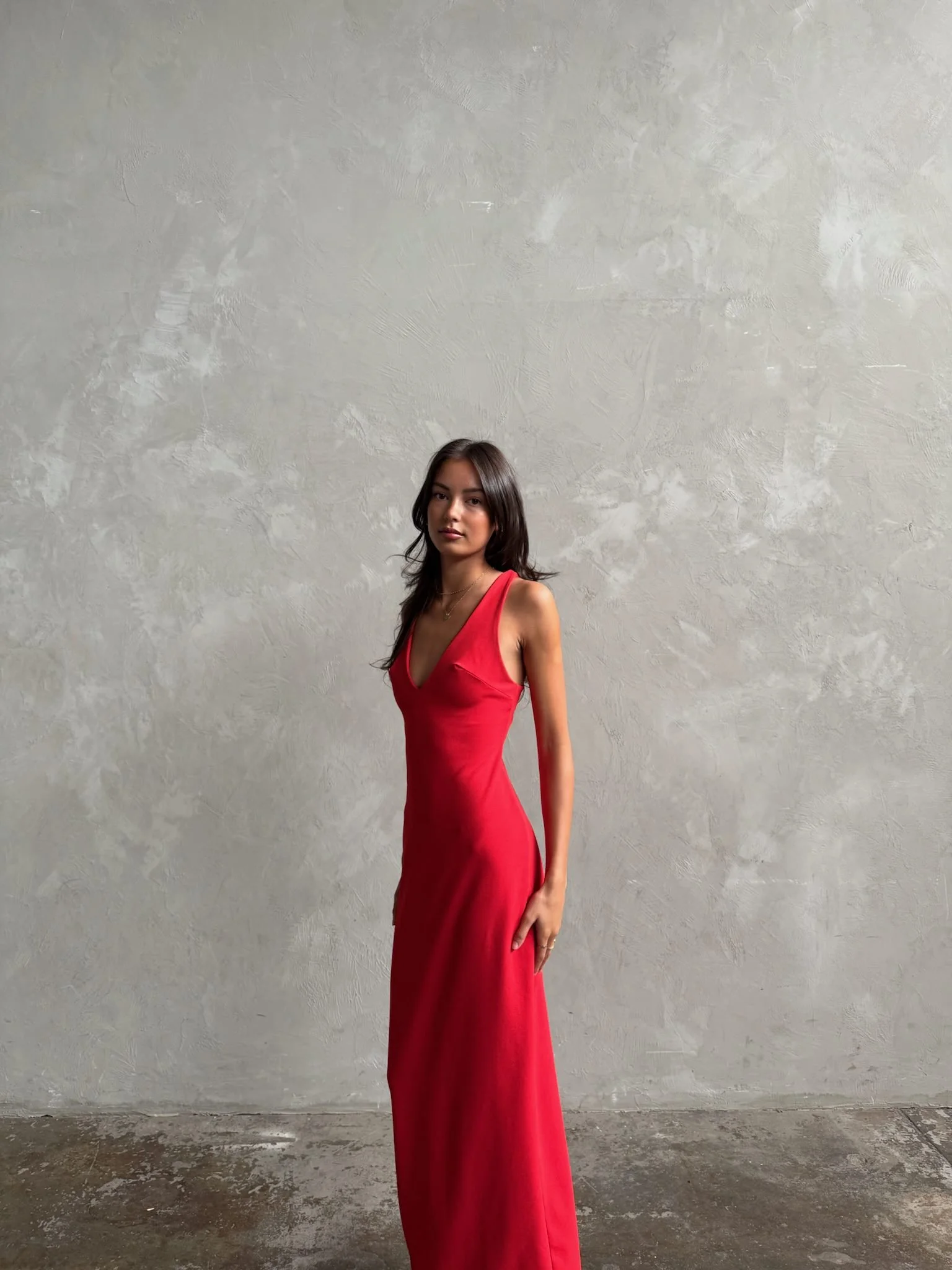 Eliza Maxi in Cherry Red