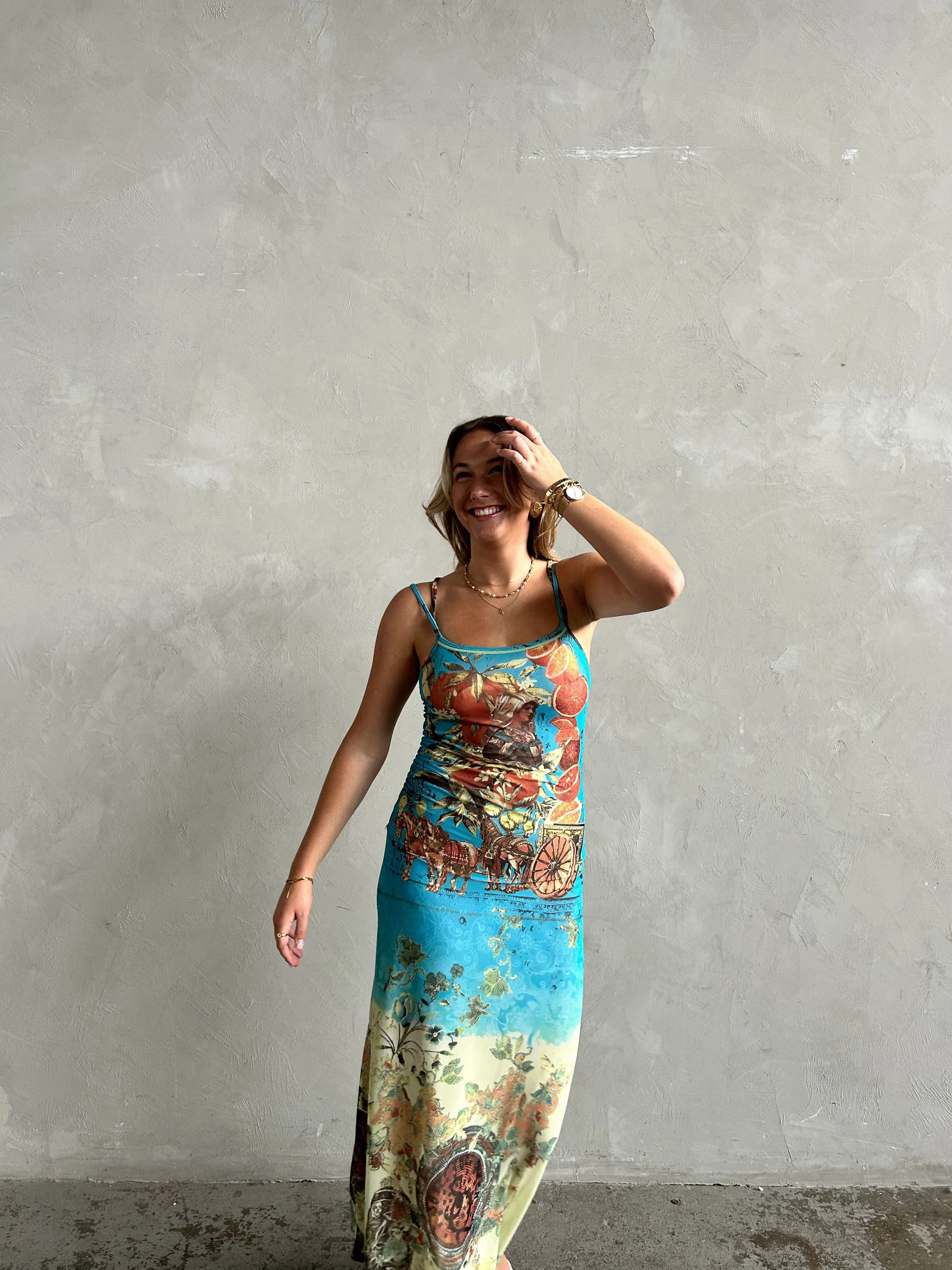 Vintage Printed Maxi