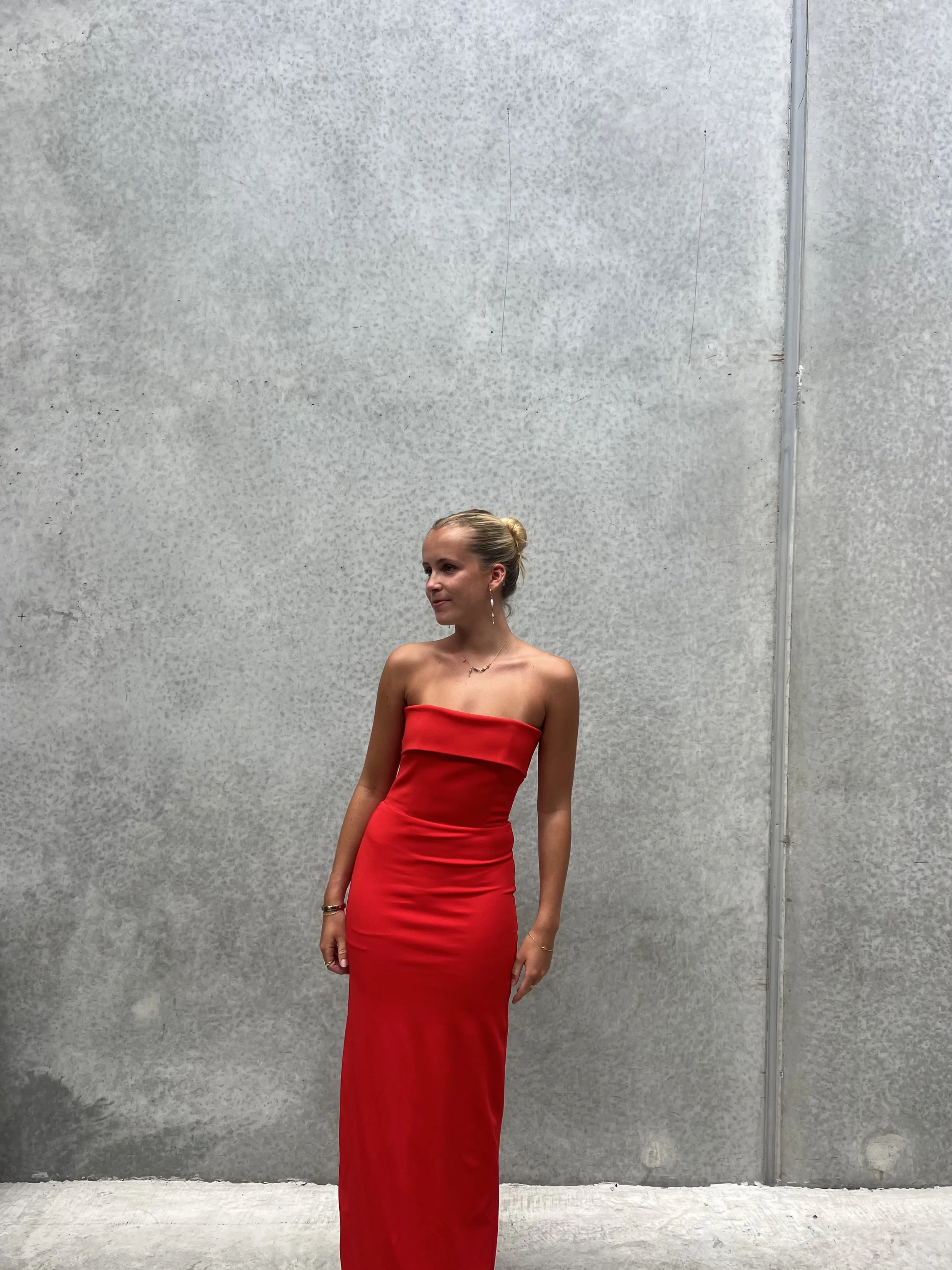 Effie Kats Monroe Gown in Cherry Red