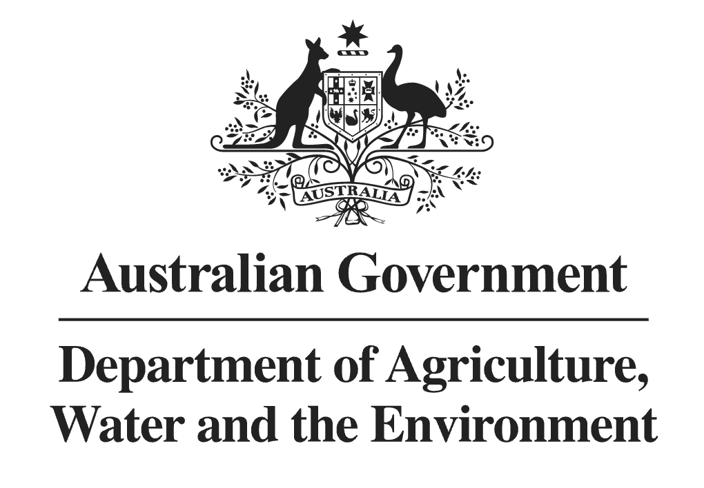 Australian Government logo, for Department of Agriculture, Water and the Environment