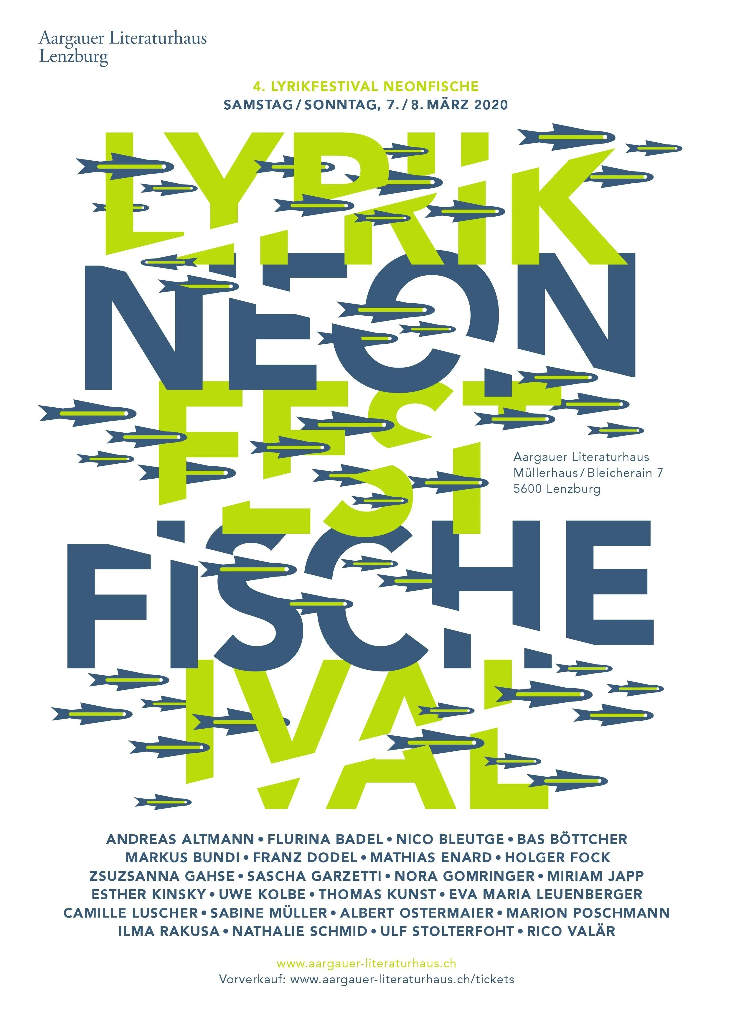 7./8. März: Lyrikfestival Neonfische 2020! Das Programmheft 