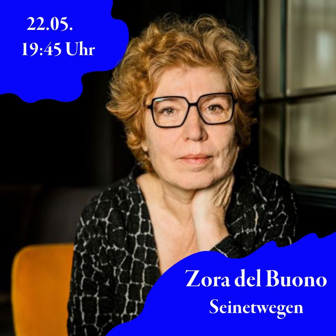 Eine Spurensuche, die unter die Haut geht 
Zora del Buono &ndash; Tr&auml;gerin des Schweizer Buchpreises 2024 &ndash; liest aus ihrem bewegenden Roman Seinetwegen. Ein Abend &uuml;ber Verlust, Erinnerung und die Suche nach Wahrheit.

📅 Datum: 22.05