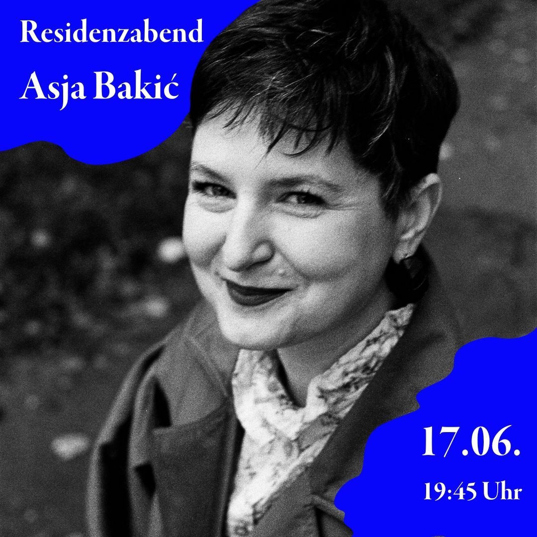 Residenzabend mit Asja Bakić 

Asja Bakić wird von Mai bis Juli 2025 im Atelier M&uuml;llerhaus schreiben und arbeiten. Beim Residenzabend stellt sie sich vor und spricht mit C&eacute;dric Weidmann, dem Leiter des Aargauer Literaturhauses, &uuml;ber 