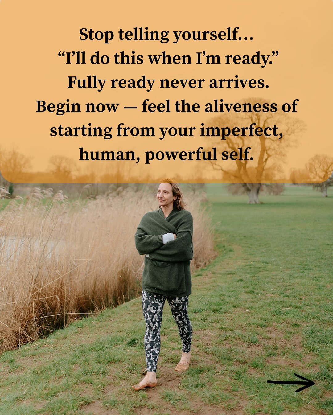 So many of us wait for &ldquo;the right moment&rdquo; to begin.
But before the chaos&hellip; before the noise&hellip; before perfection&hellip; is always the better time.
Begin now &mdash; from your imperfect, human, powerful self &mdash; and let the
