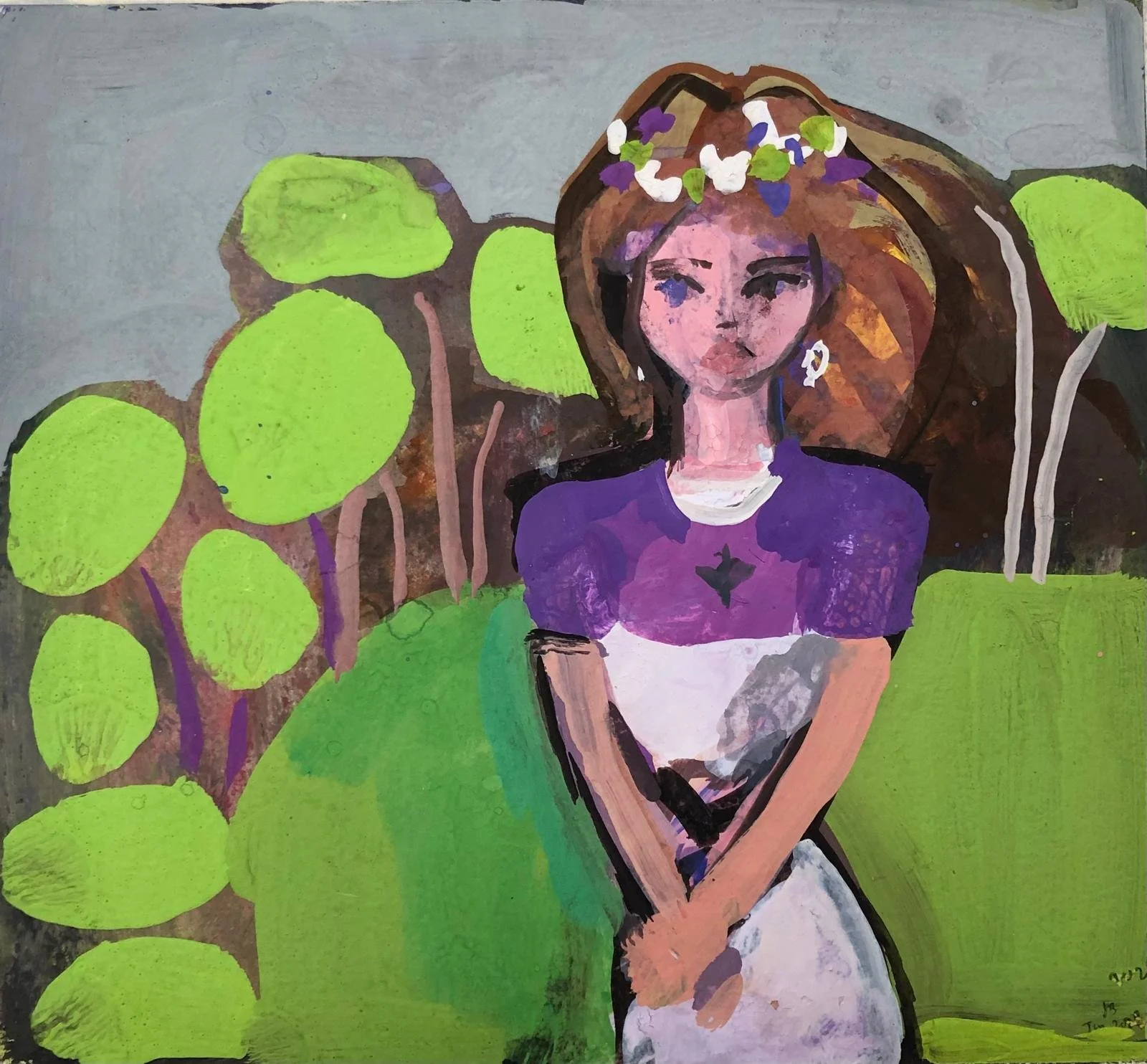 The Maiden. Gouache on paper, 24 x 27 cm, £850