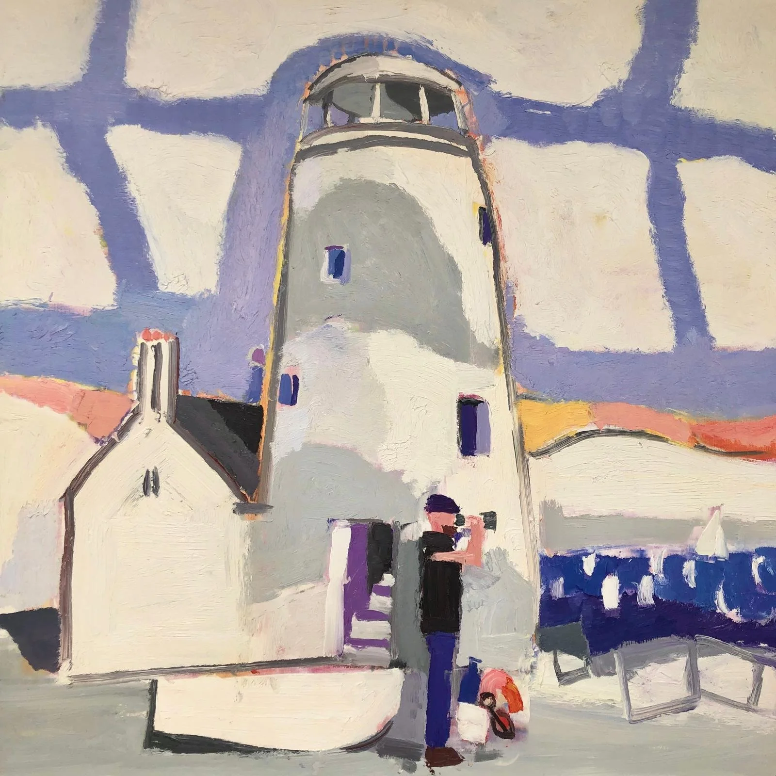 The Lighthouse Keeper. Oil on board, 42 x 43 inches. POA