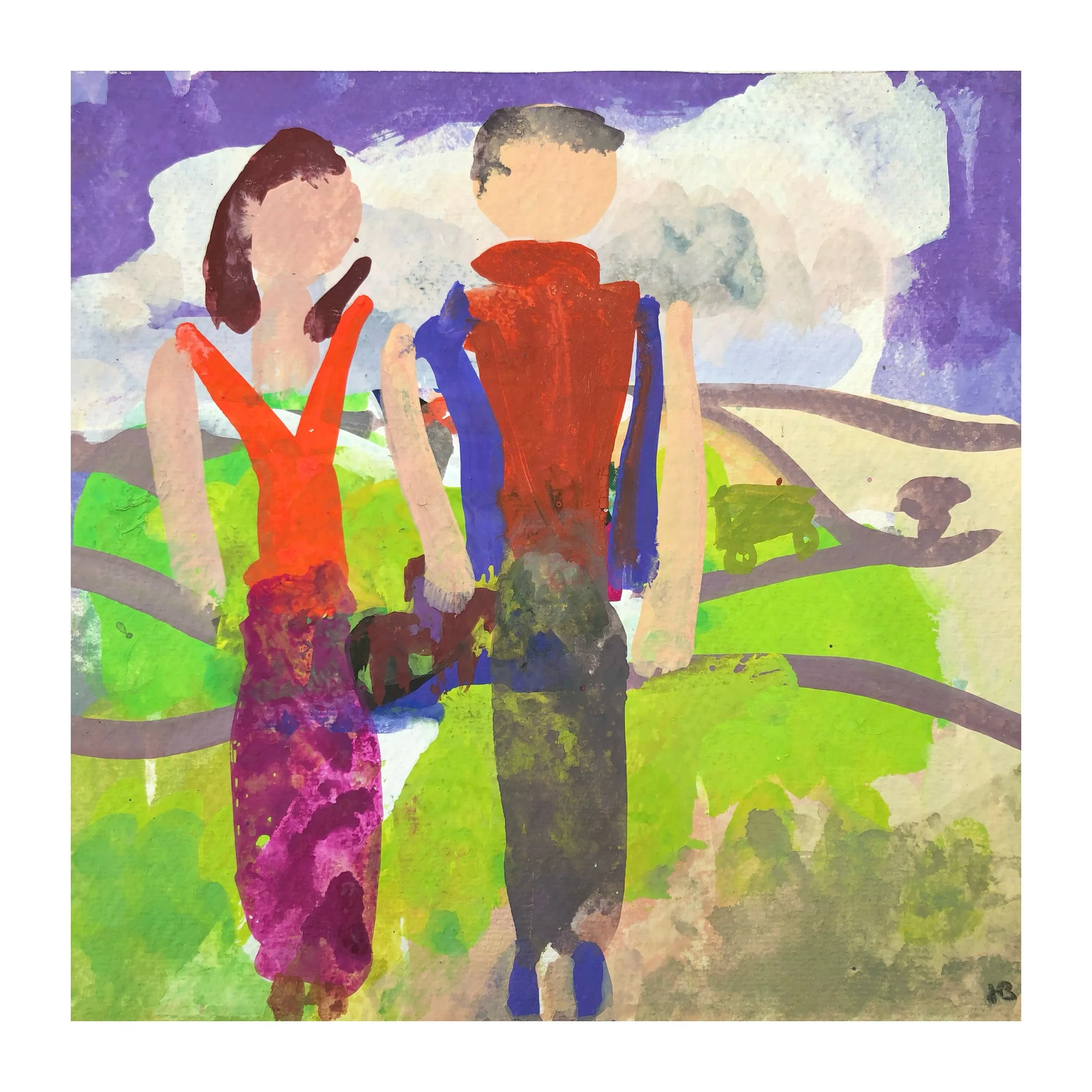 Runaways. Gouache on paper, 20 x 21 cm, £650