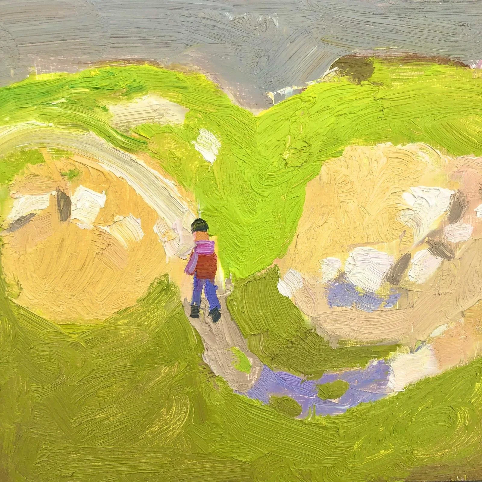⁠The Inland Route. Oil on board. 11 x 12 inches. £1800