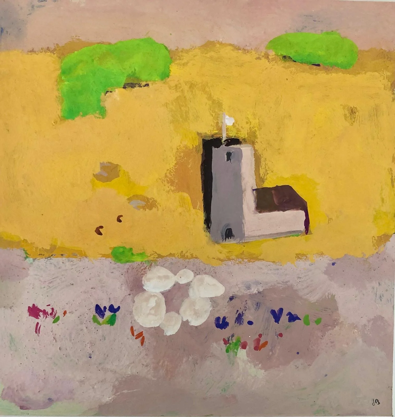 Our Valleys End. Gouache on paper, 27 x 27 cm, £950