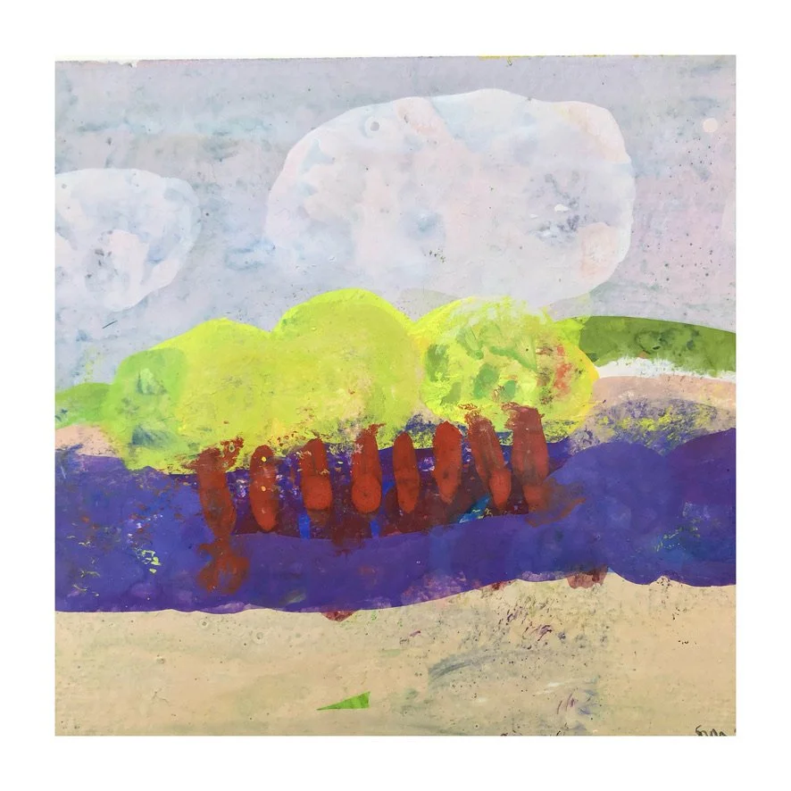 The Tree line. Gouache on paper, 14 x 16 cm, £500