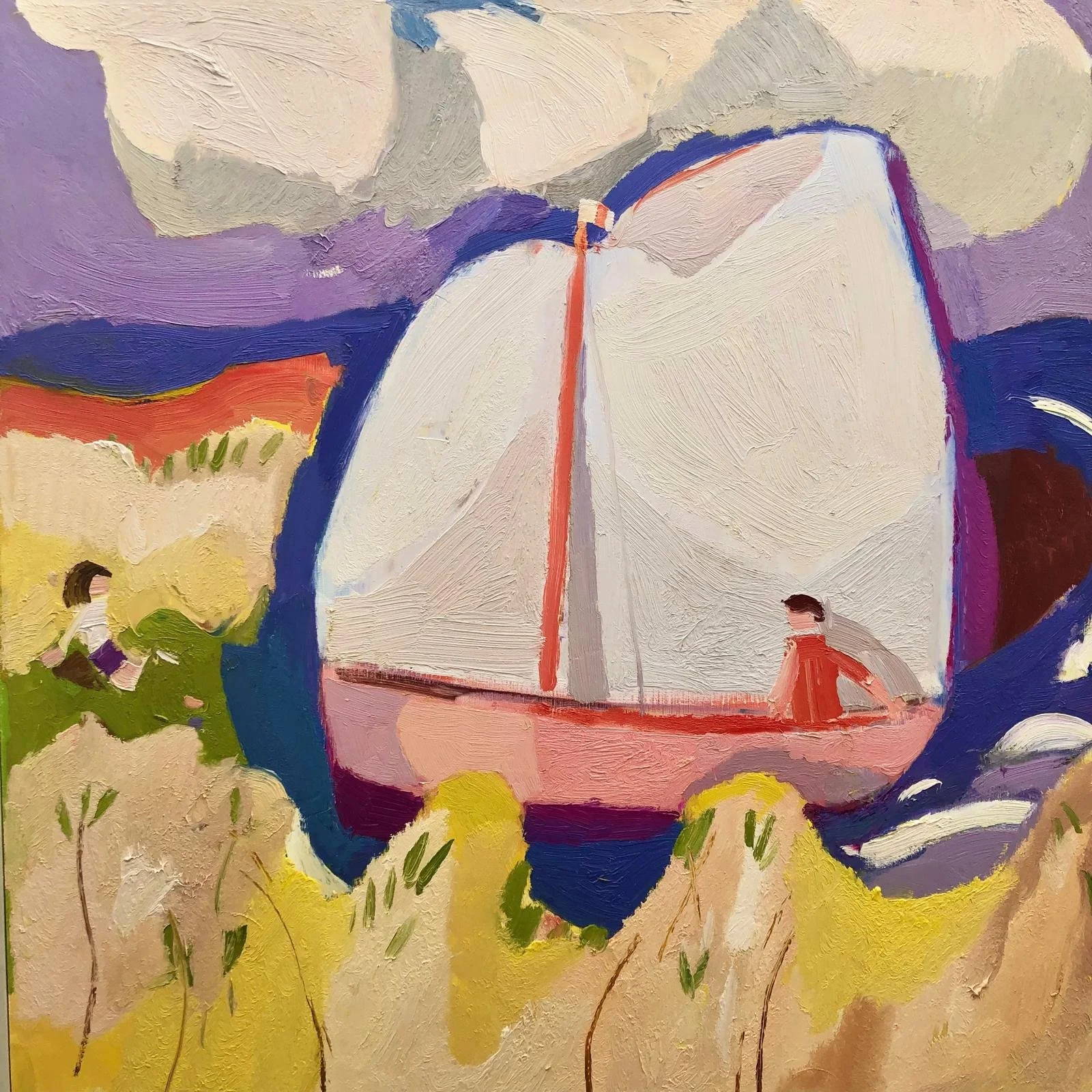 The Helmsman. Oil on board, 43 x 45 inches, POA