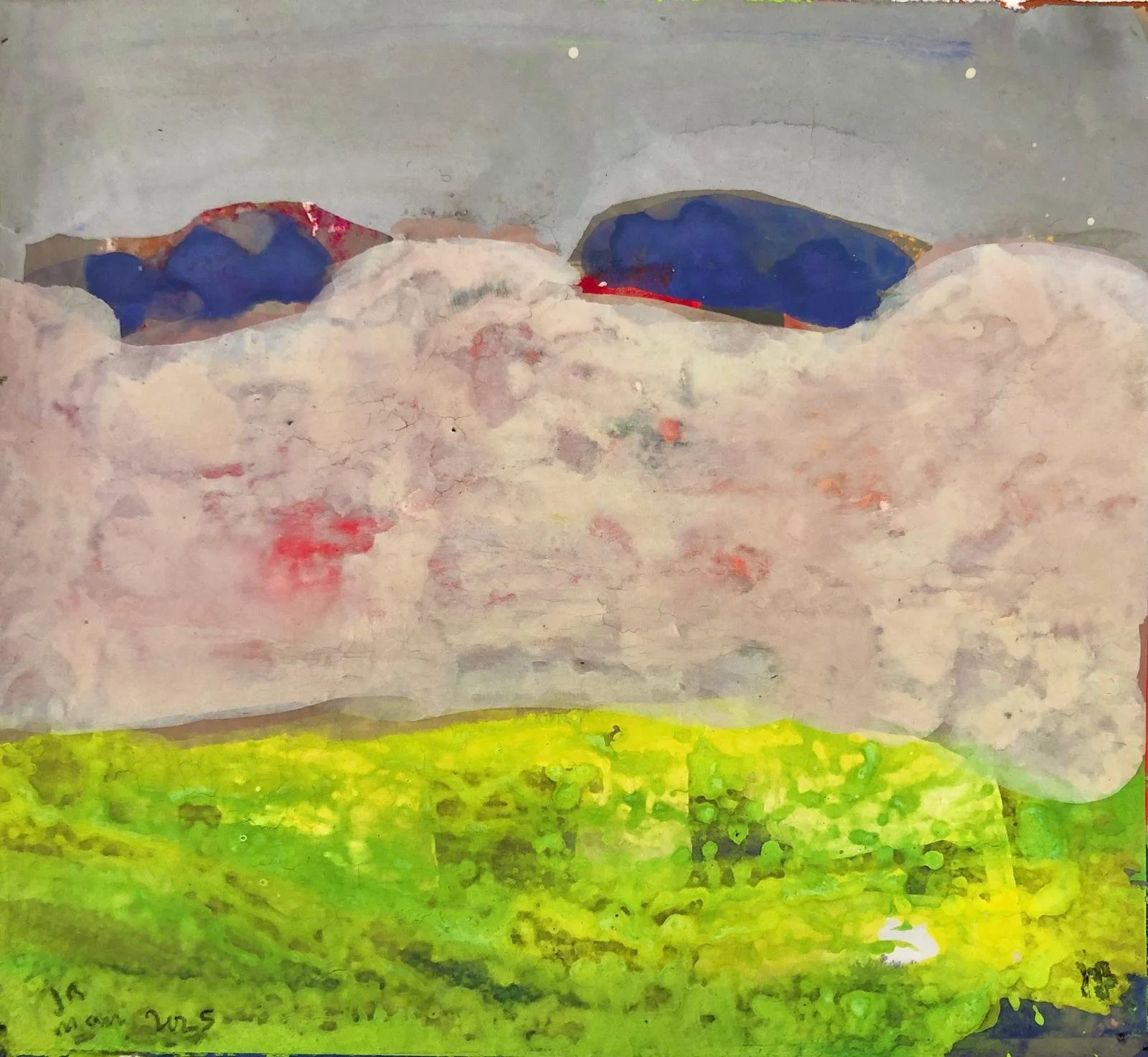 Ridgeway landscape. Gouache on paper, 14 x 16 cm, £500