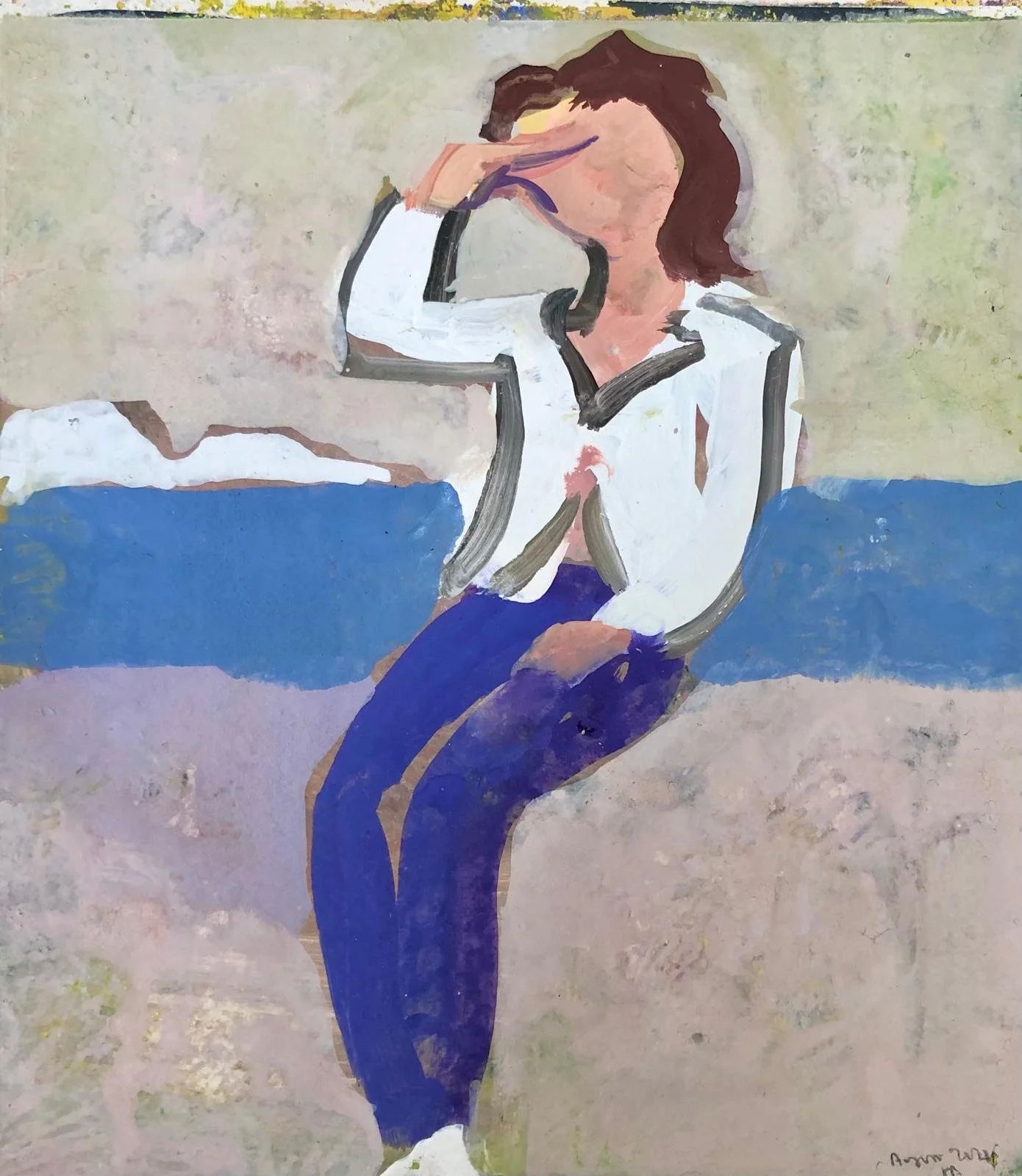 The Lookout. Gouache on paper, 28 x 25 cm, £850