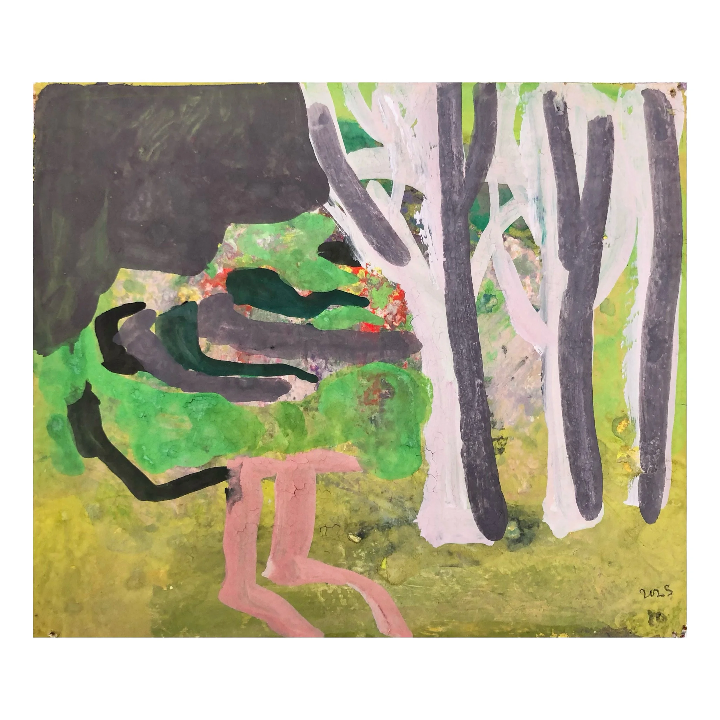 Maiden Castle from the Beech Woods. Gouache on paper, 14 x 17 cm, £500
