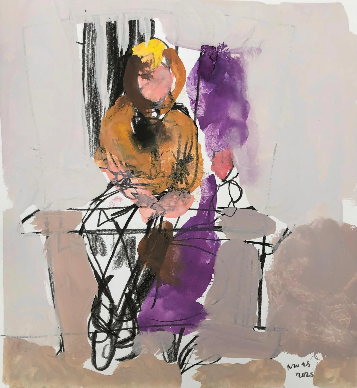 At Mellstock Church. Gouache on paper, 27 x 25 cm, £550