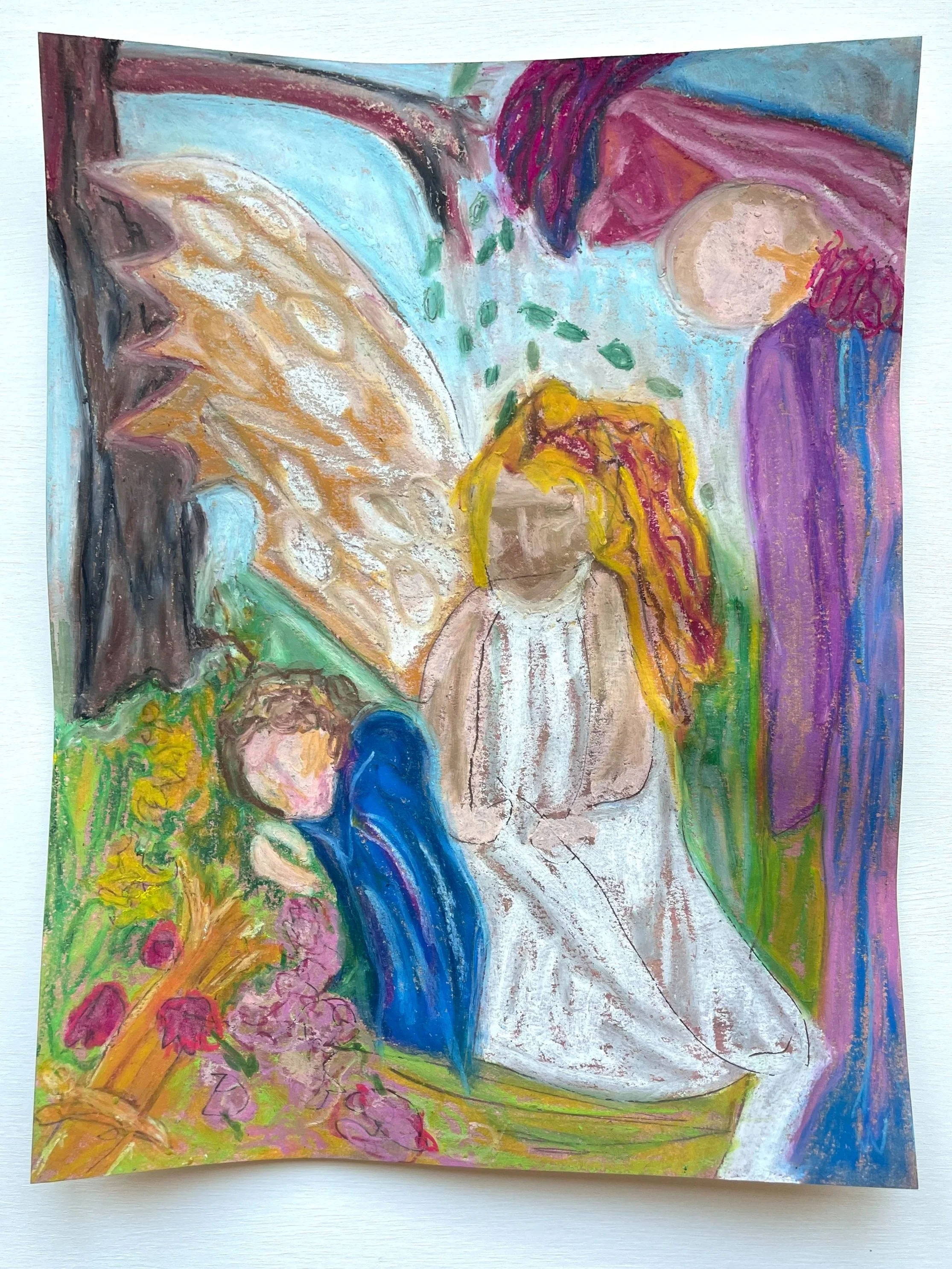 Hay there 
(Devotional to nature)
 Cray-pas on paper 
9" x 12"
2024