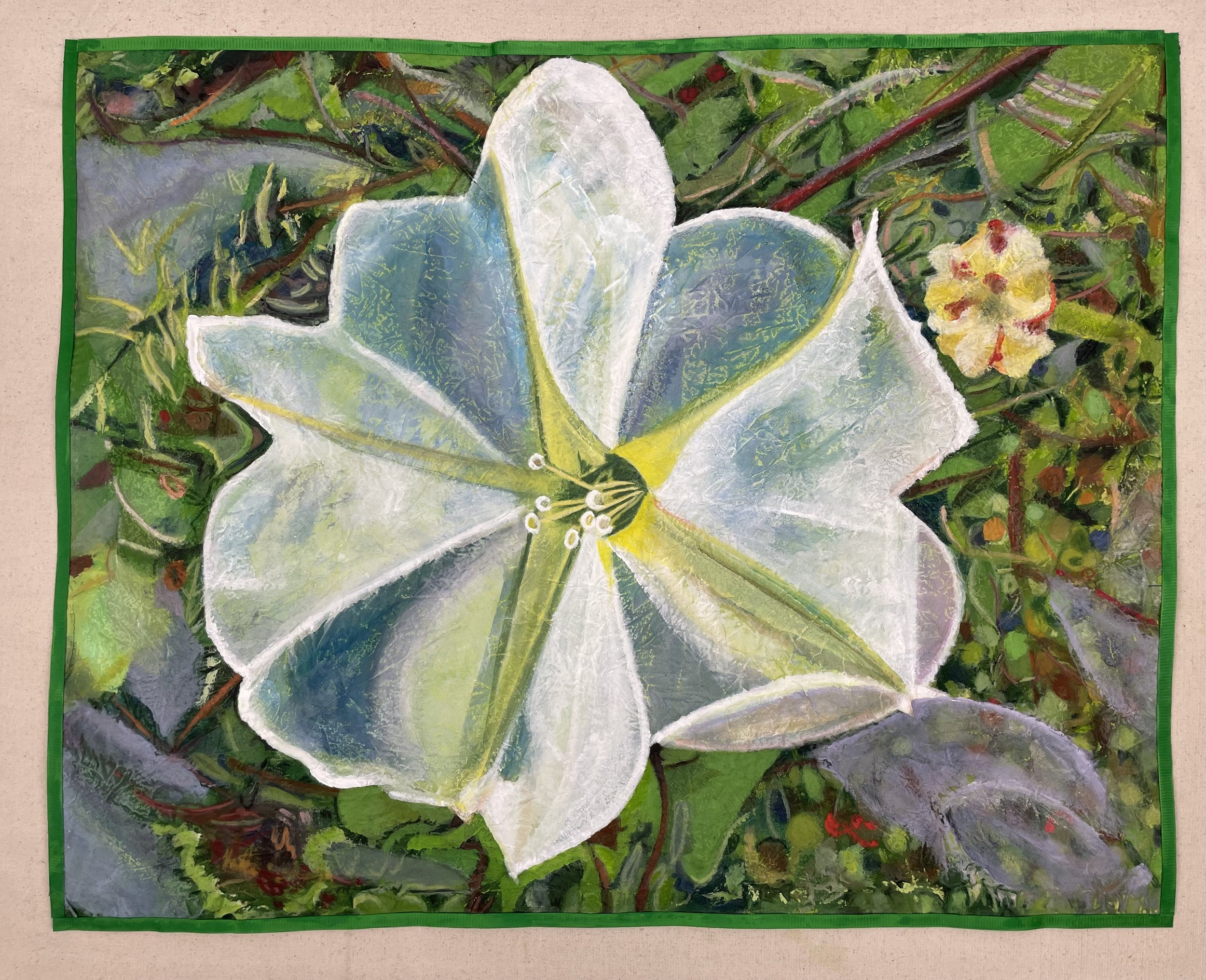 Singular
  Acrylic on muslin with ribbon 
30" x 24"
2025