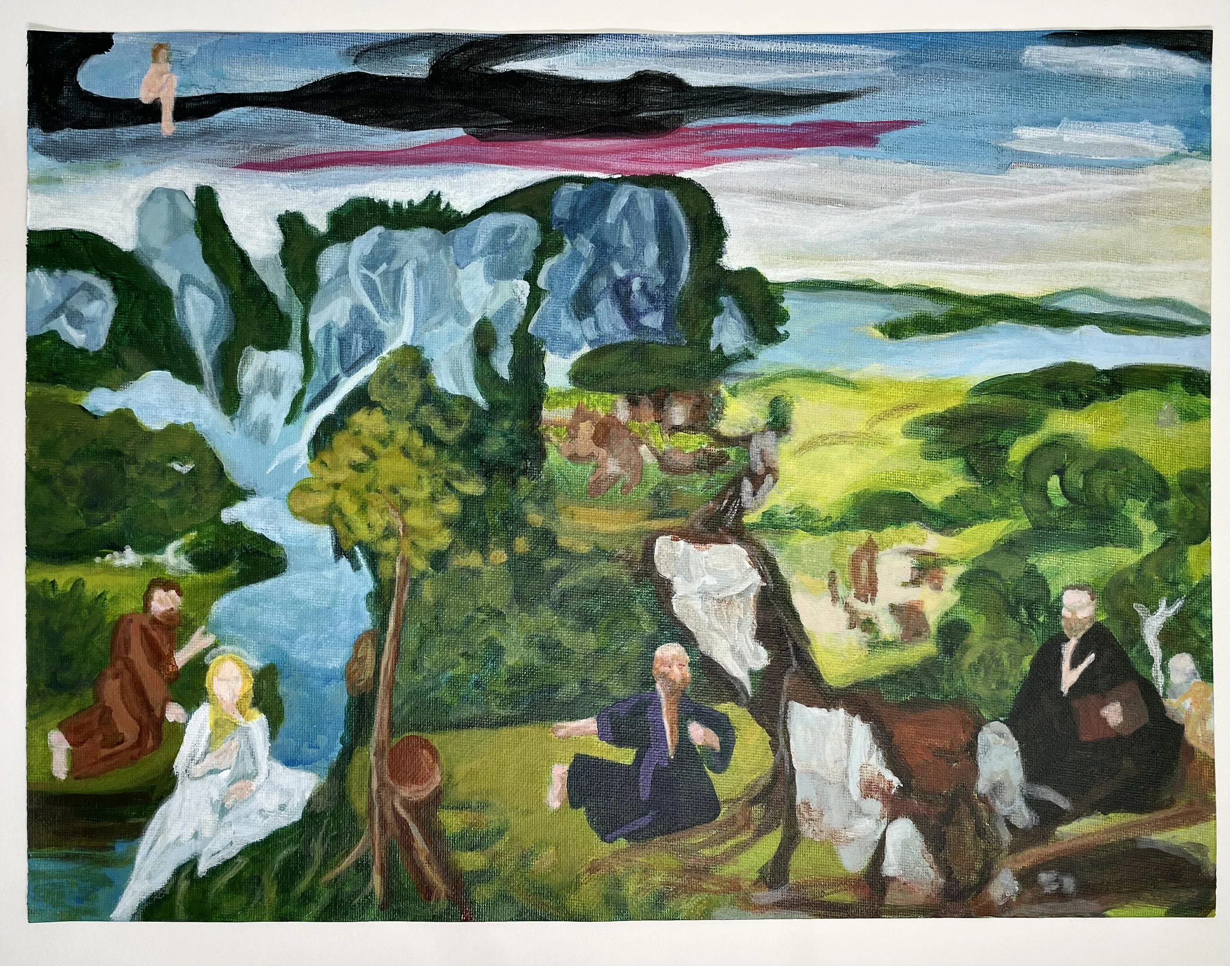 You slay me (Joachim Patinier)
 Acrylic on canvas 
12" x 16"
2025