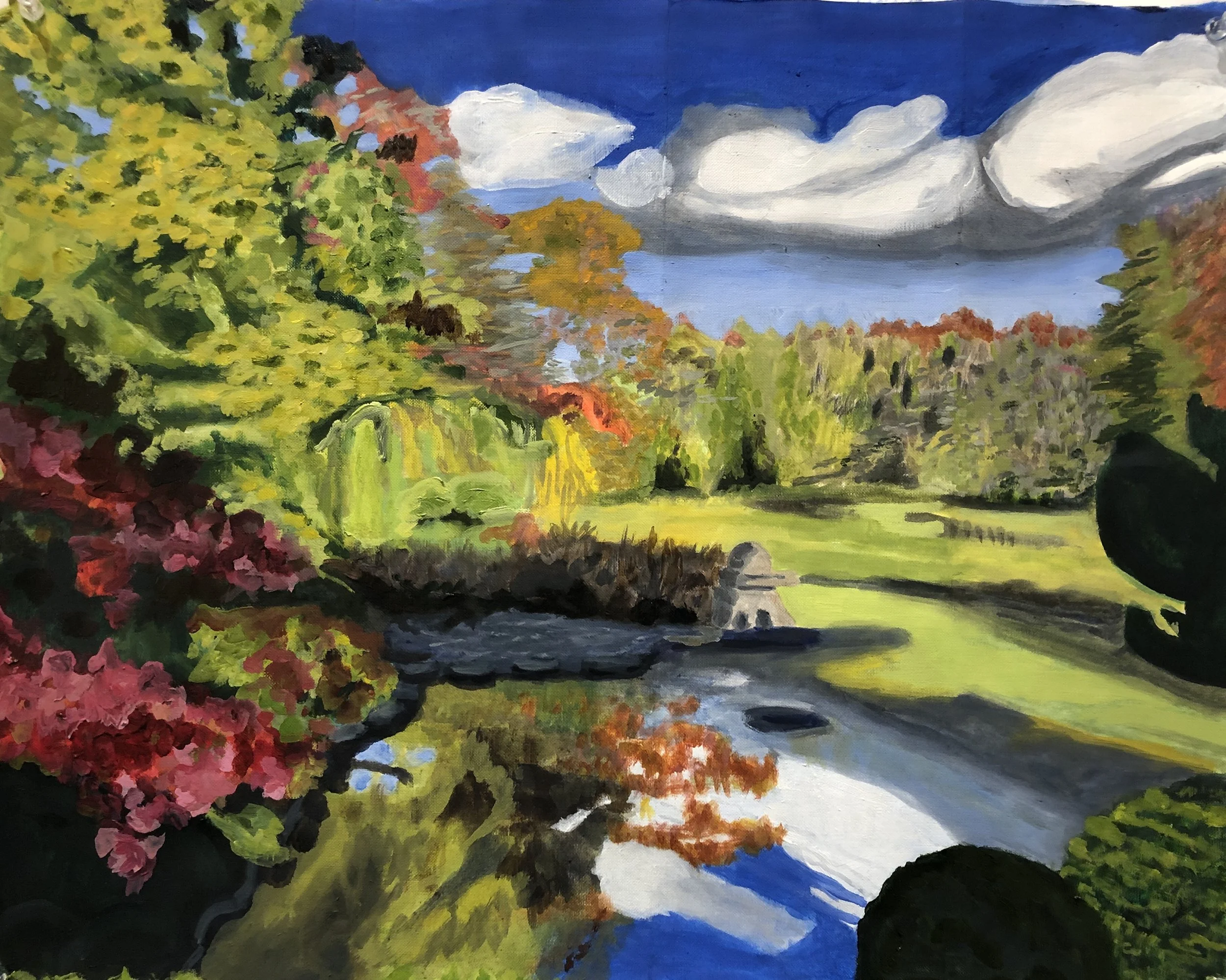 Japanese garden
 Oil on canvas 
16" x 20"
2021
