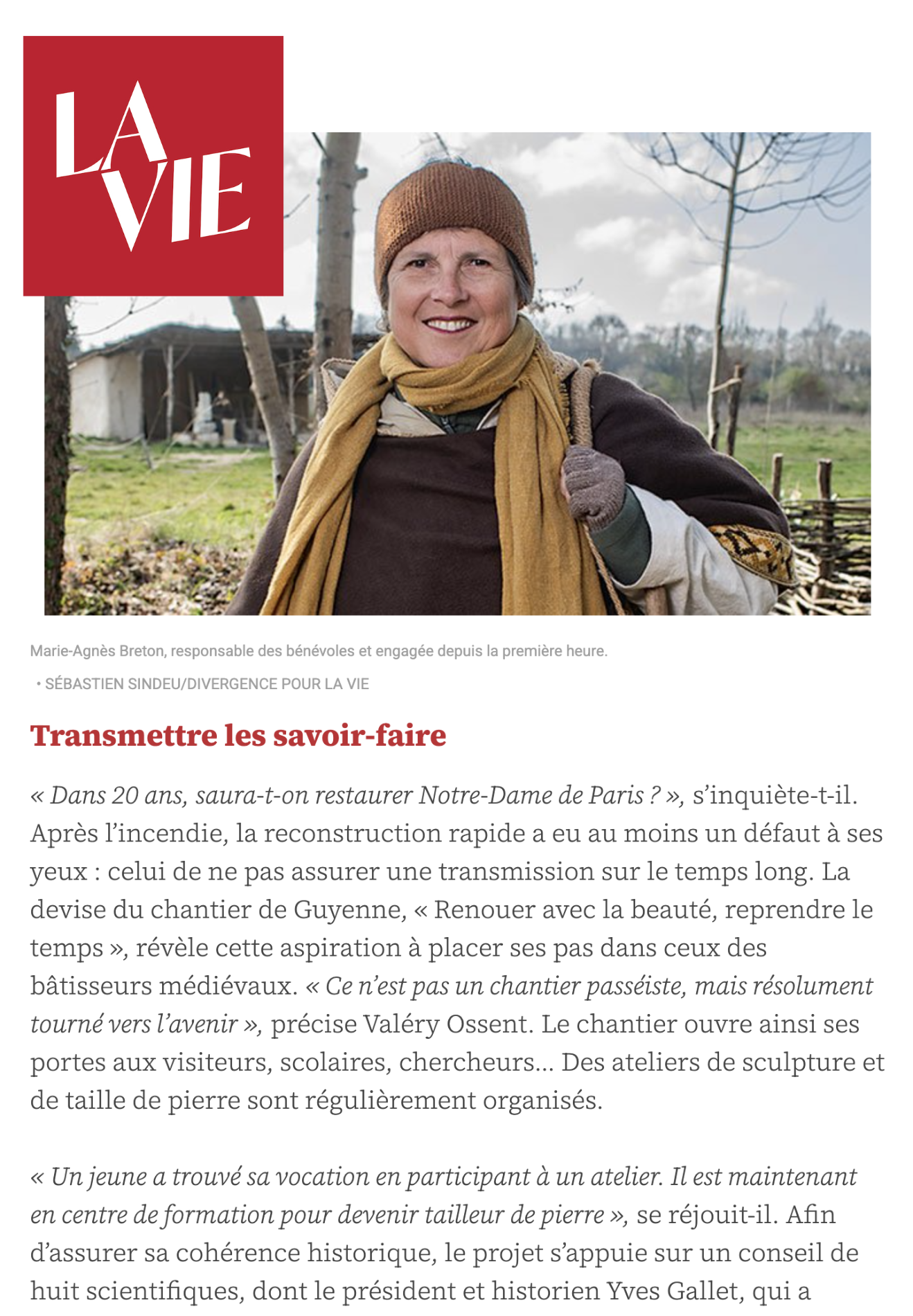 Article La Vie - 04/2025
