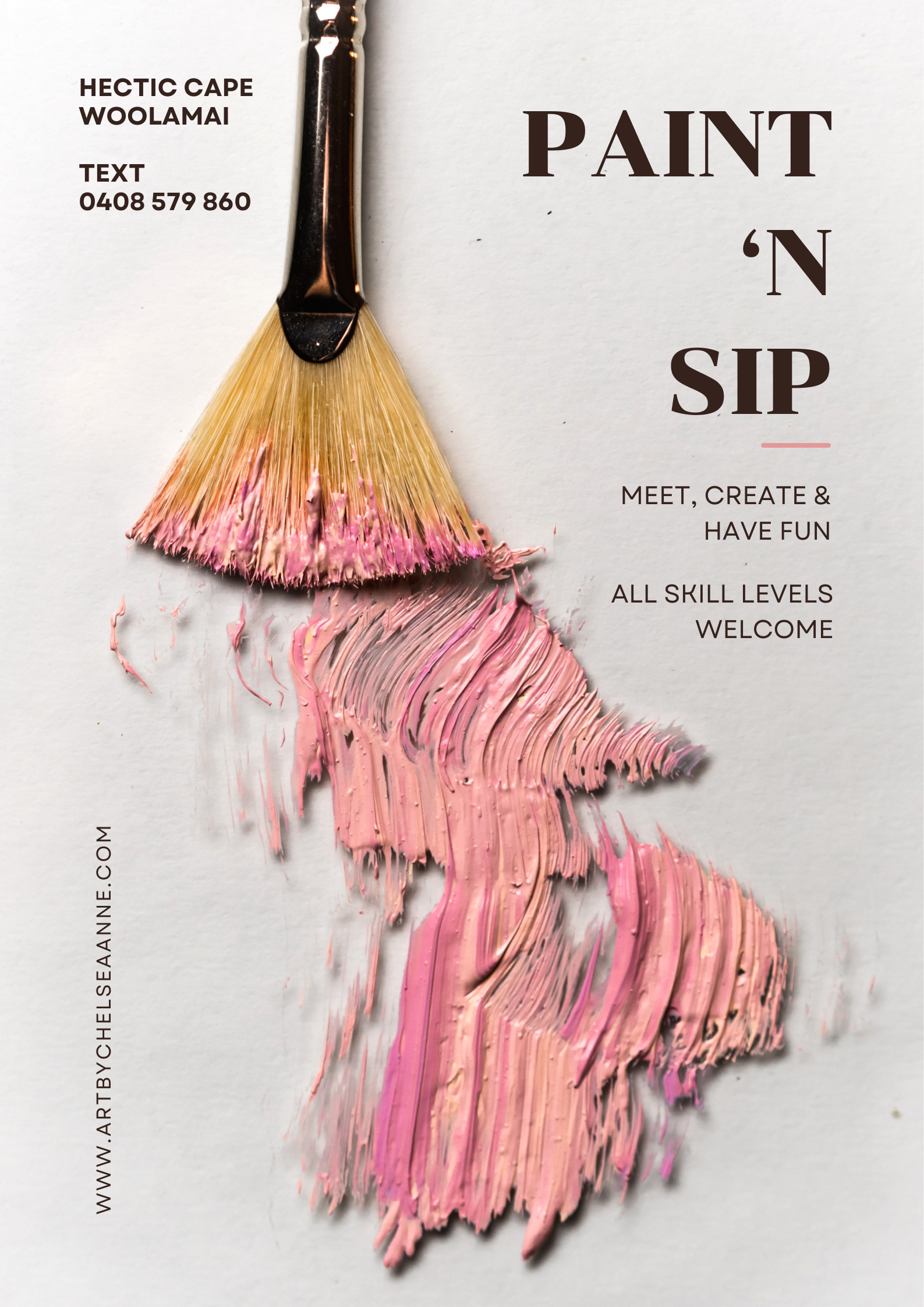 Paint and Sip with Art by Chelsea Anne at Hectic, Cape Woolamai