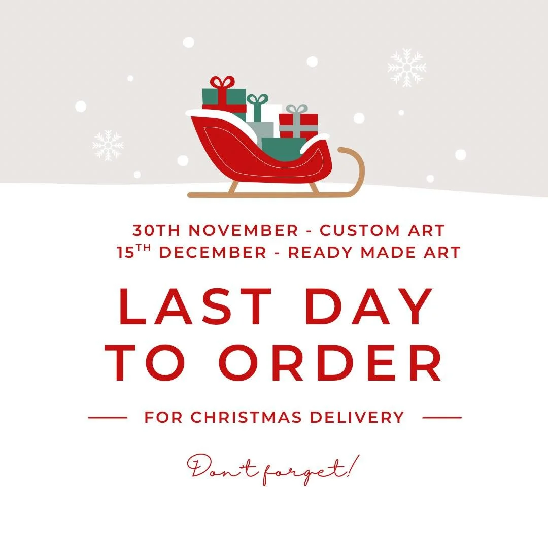 It&rsquo;s that time of year 🎄

So you don&rsquo;t miss out, here are the last dates to get your orders in to make the Christmas postal cut off Australia wide! 👇🏻

For custom artwork pick up, orders must be placed no later than the following dates