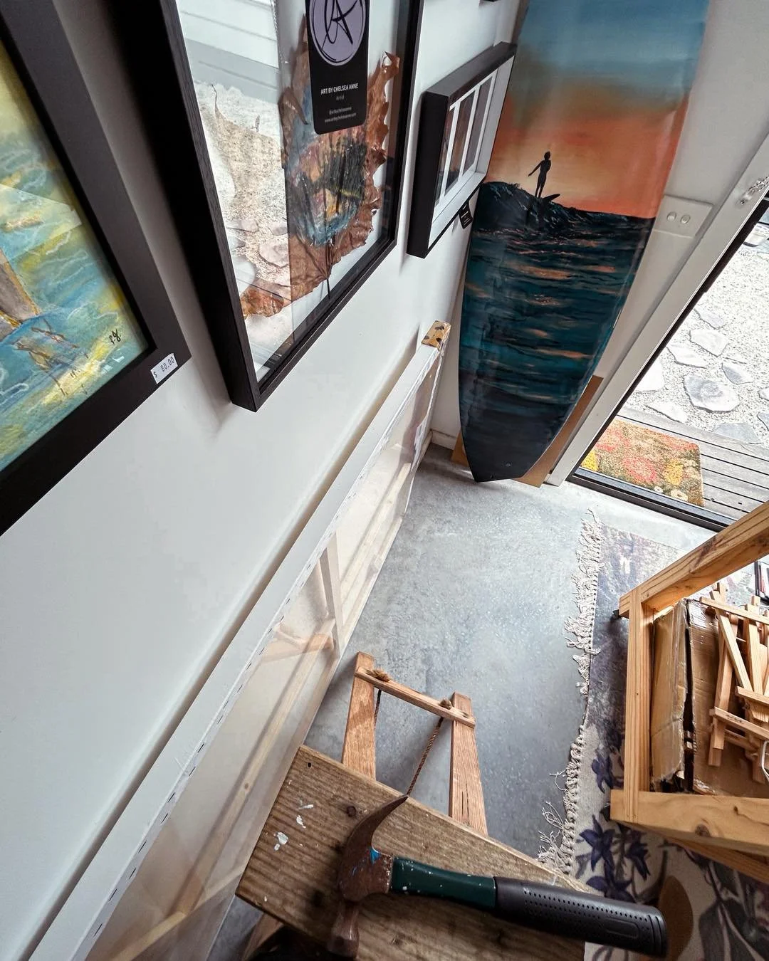 Turning the studio into a display for those viewing appointments! 

The big ones will have to stay in the house or be brought in on easels as required, but we&rsquo;ve nearly got everything up!

Want to book an appointment? Just let us know when, and